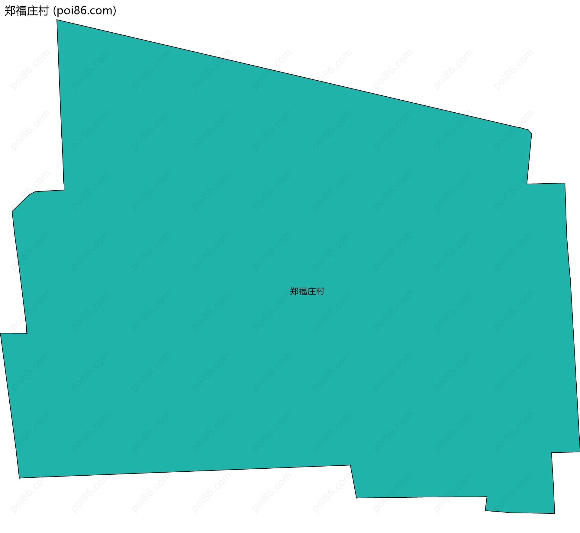 郑福庄村边界地图