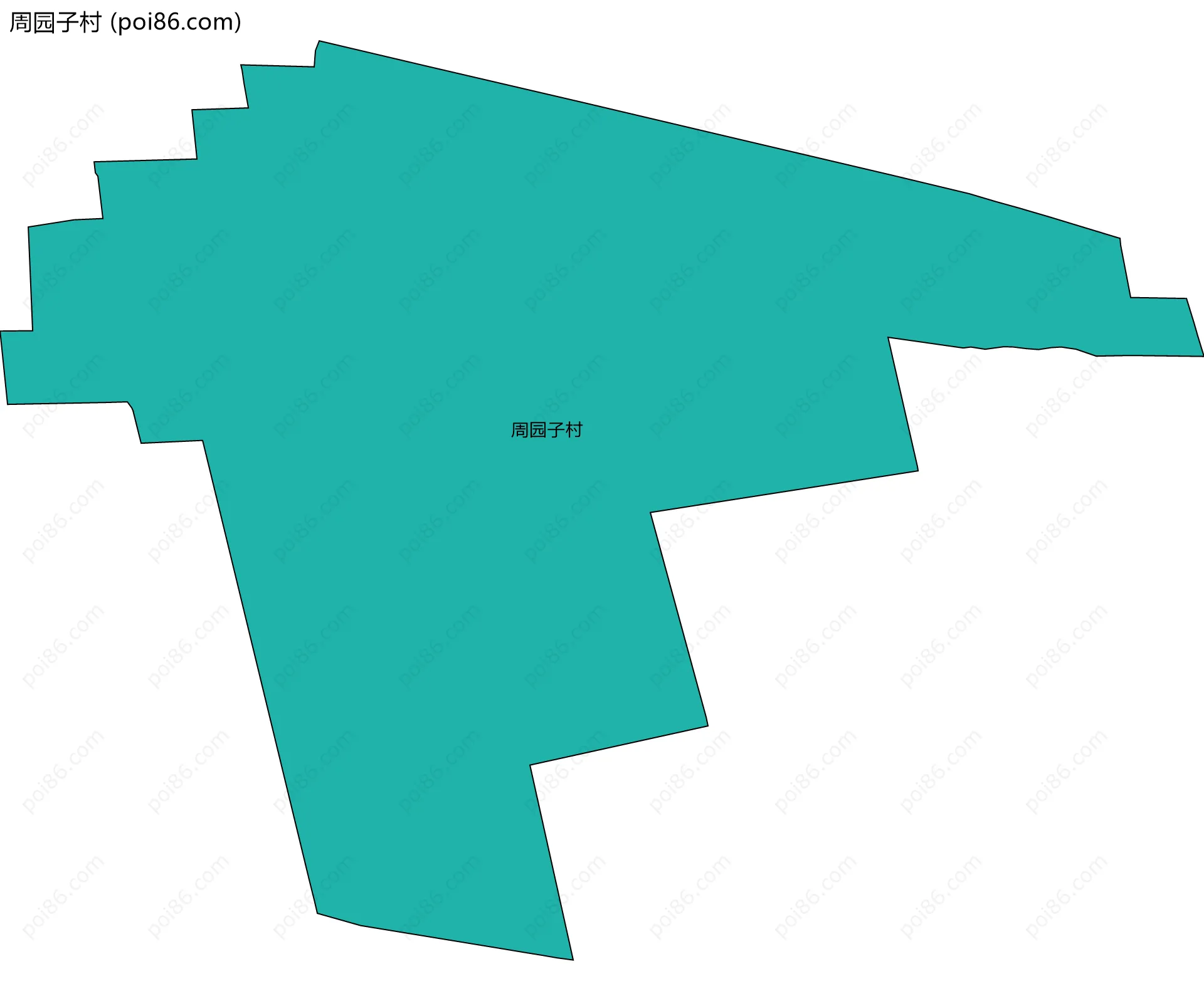 周园子村边界地图