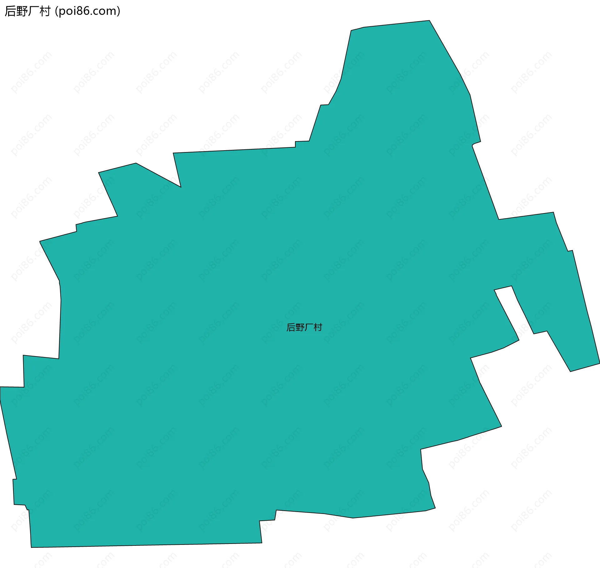 后野厂村边界地图