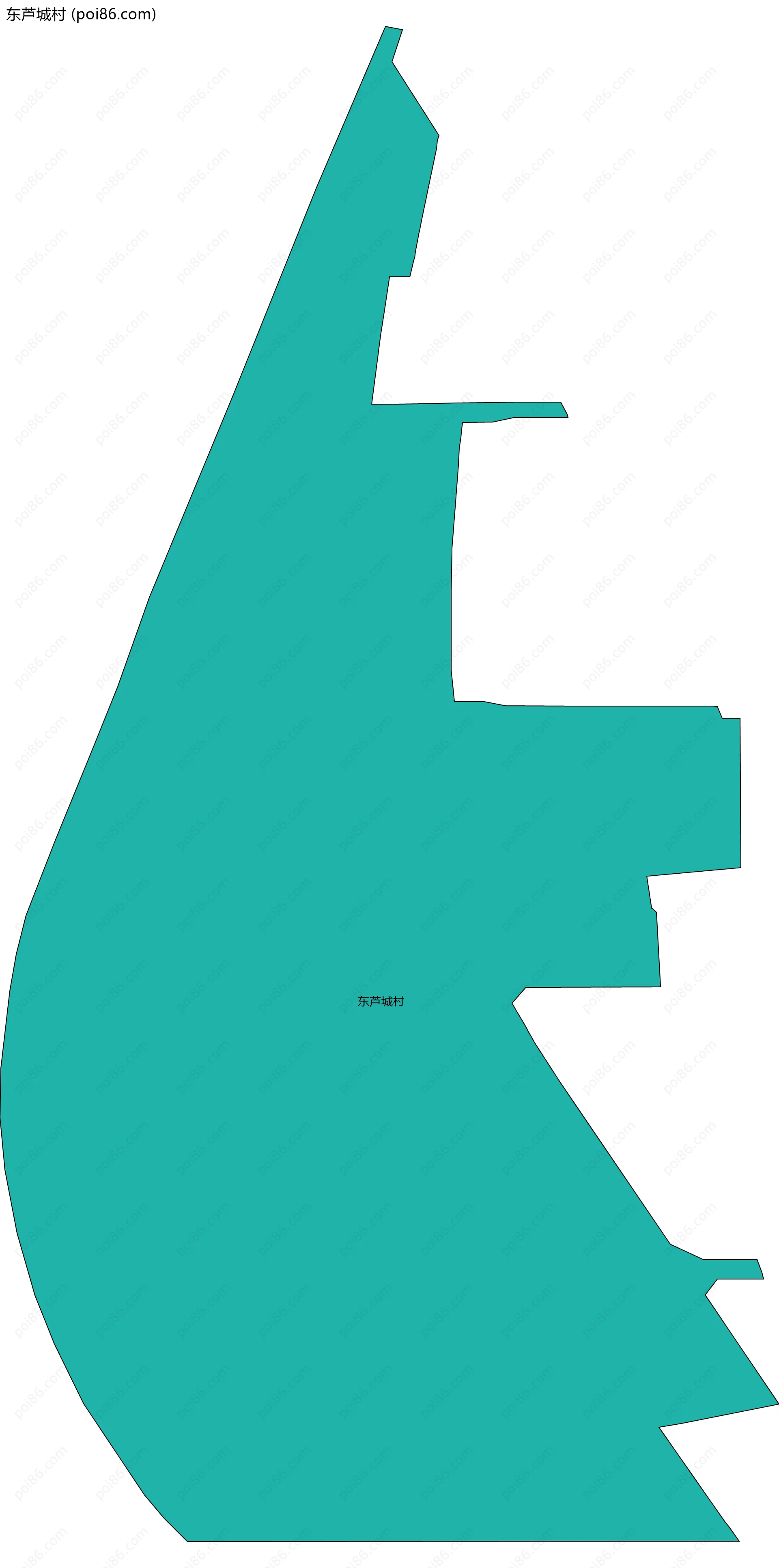 东芦城村边界地图