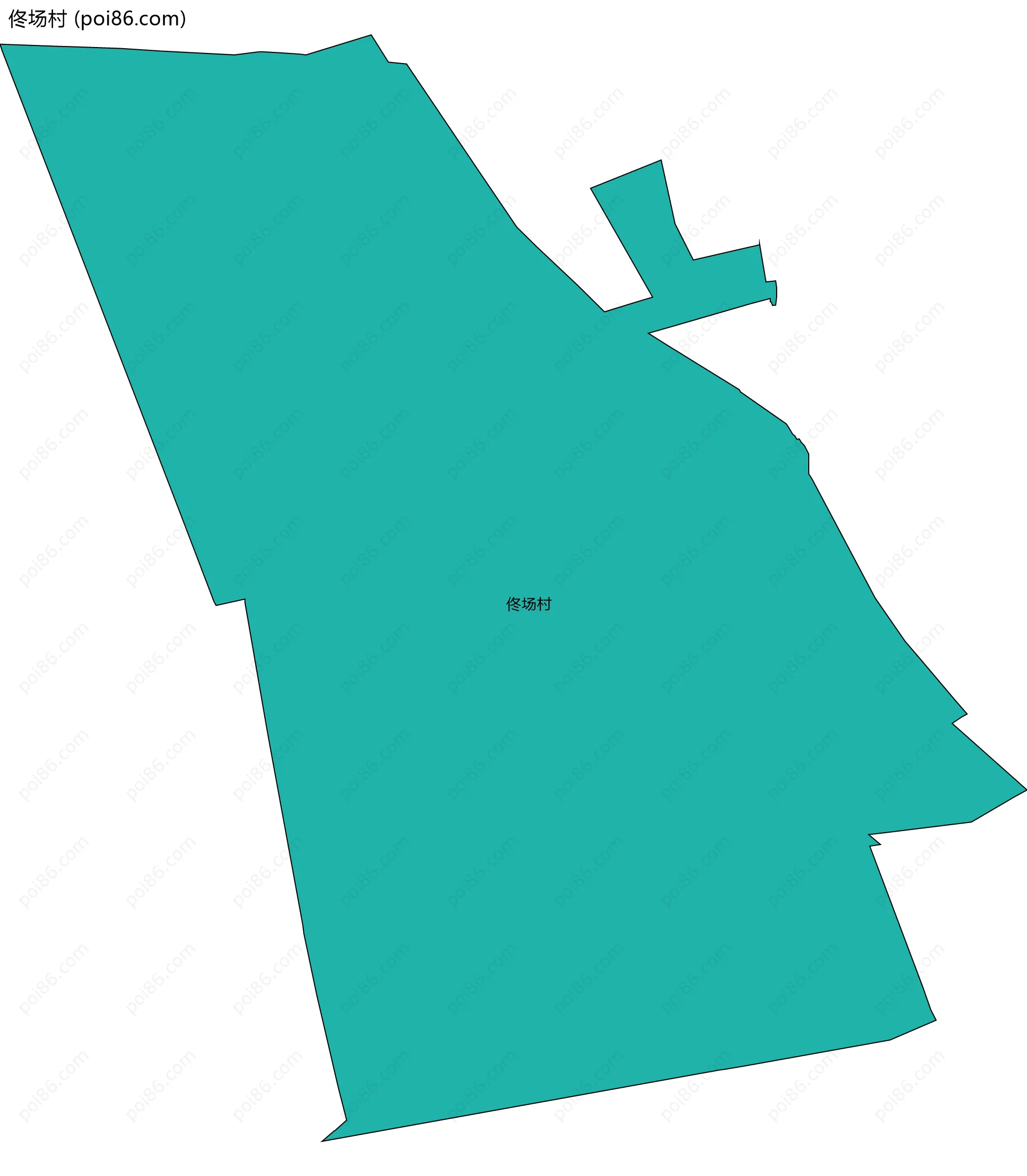 佟场村边界地图