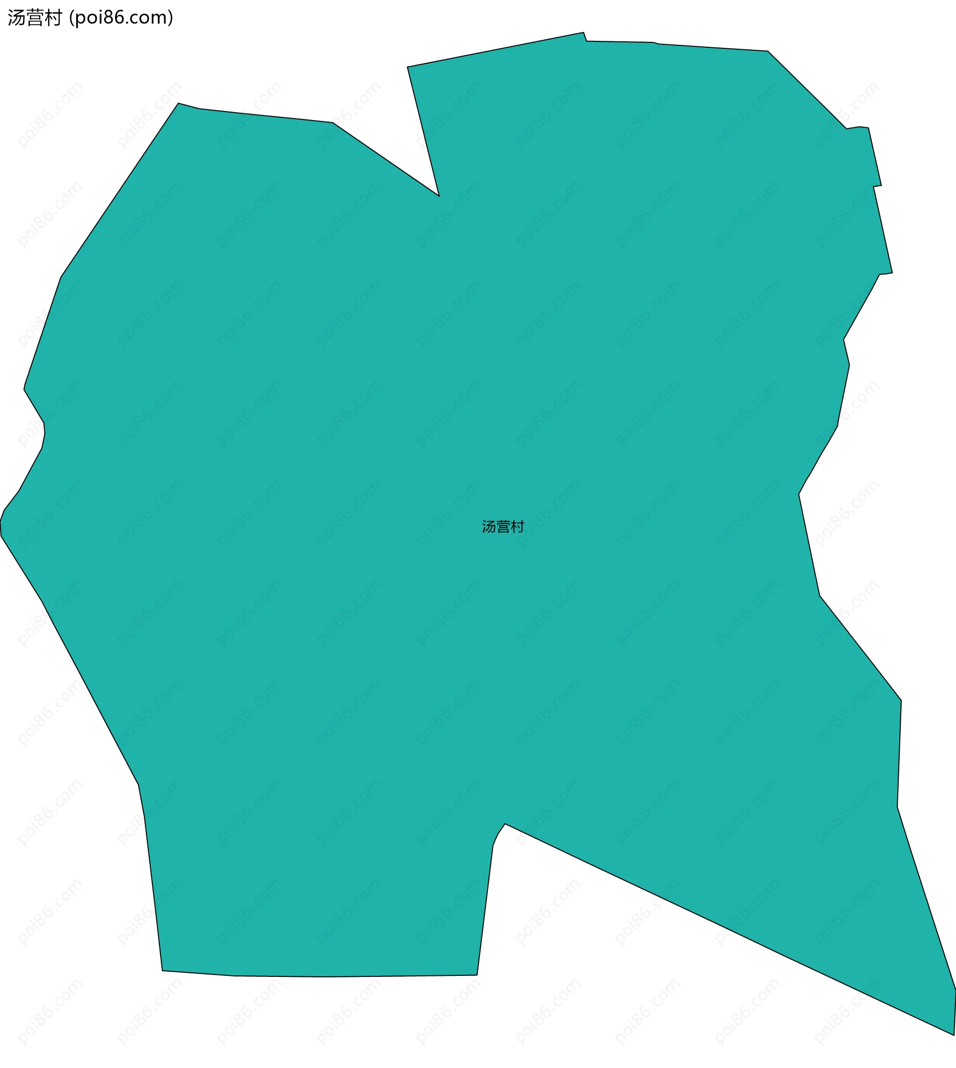 汤营村边界地图