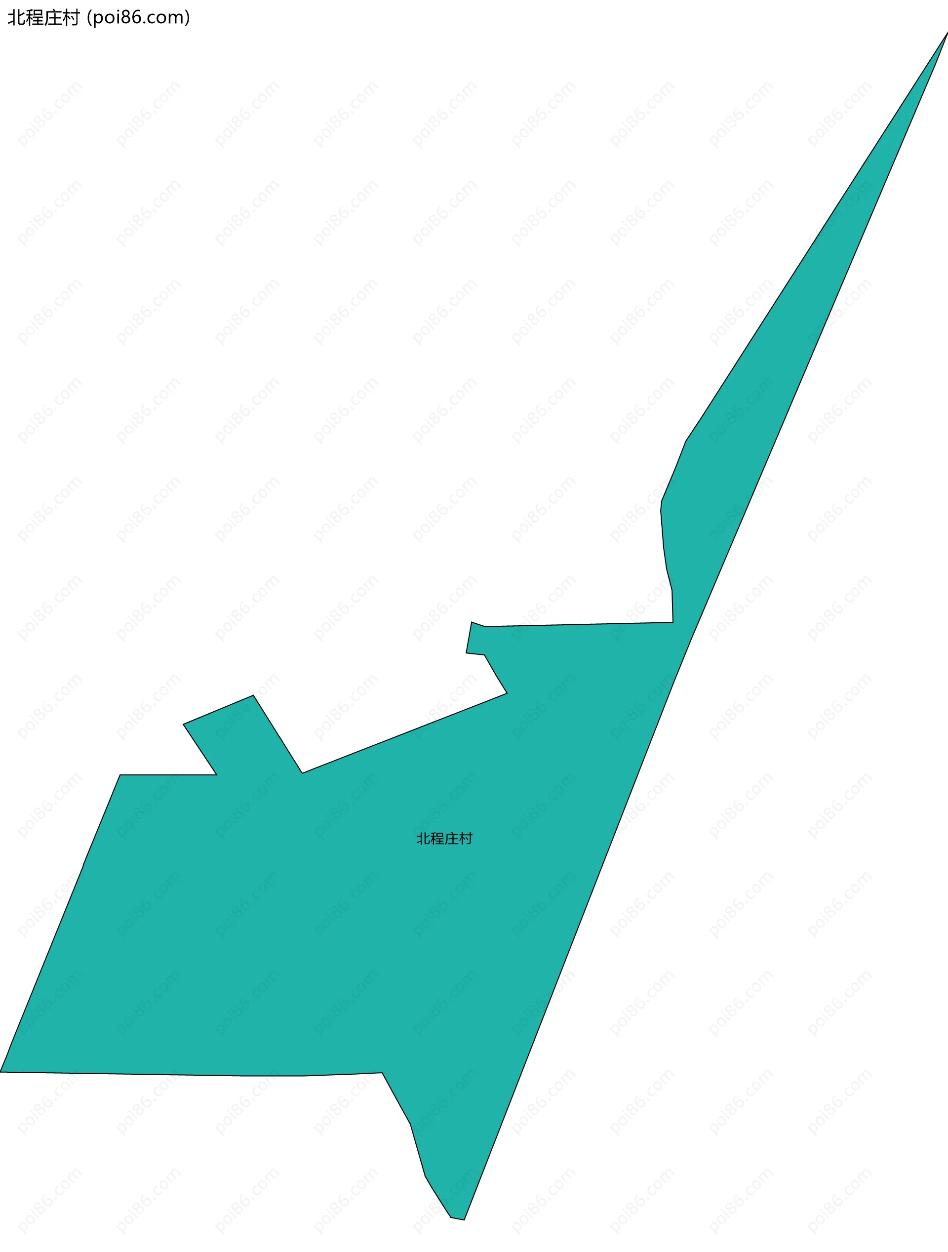 北程庄村边界地图