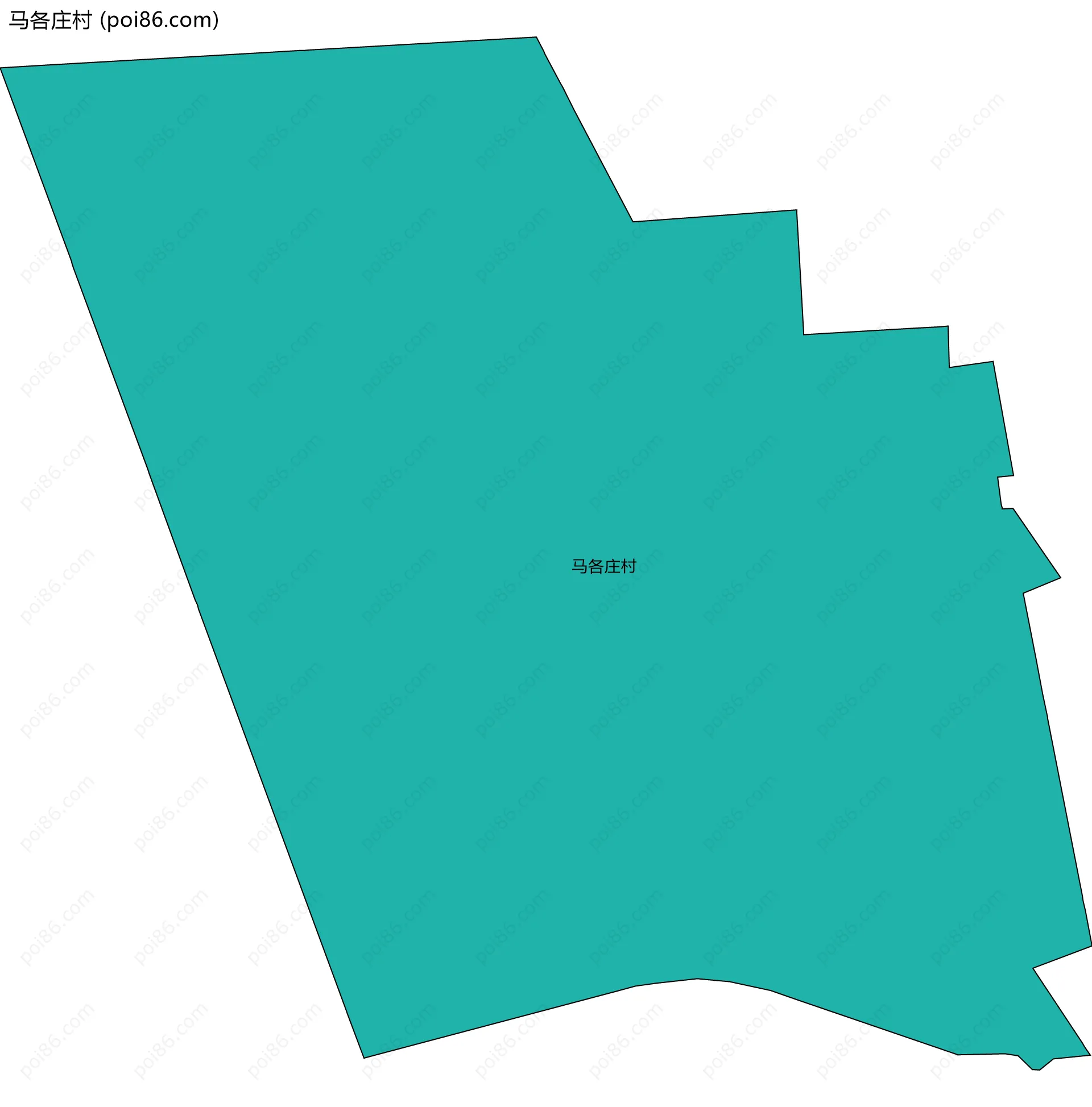 马各庄村边界地图