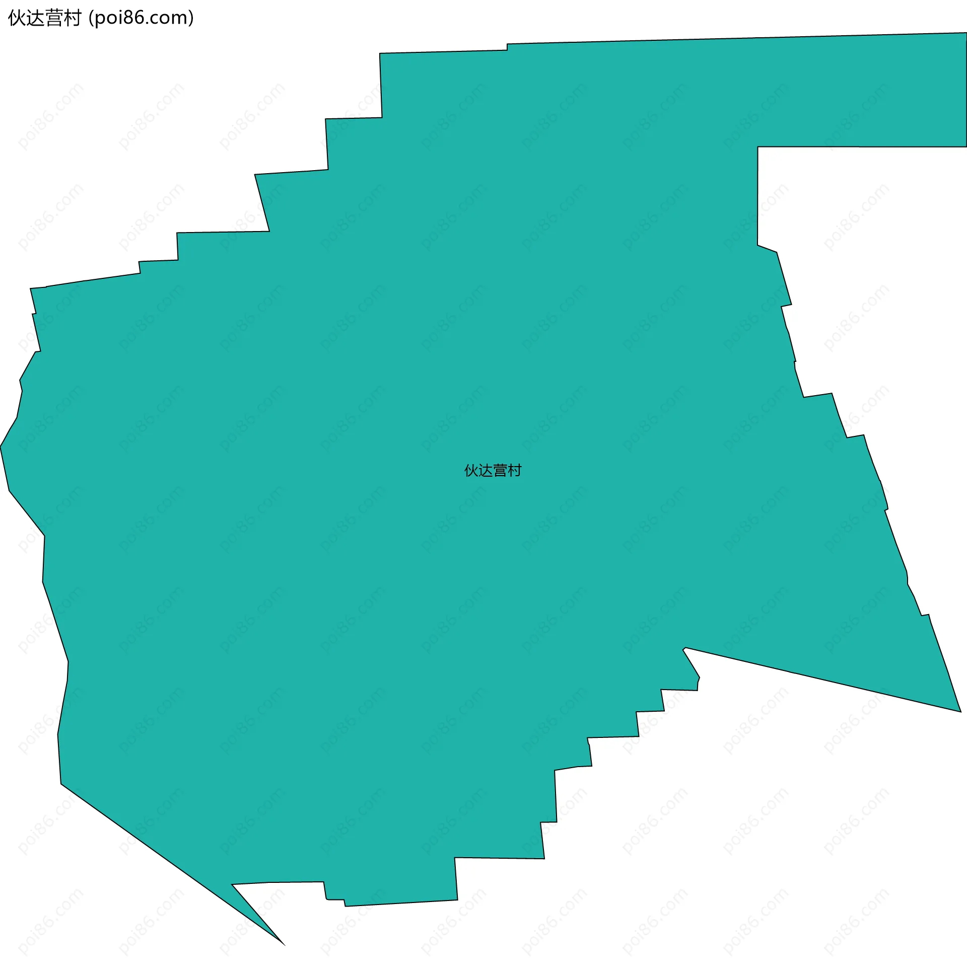 伙达营村边界地图