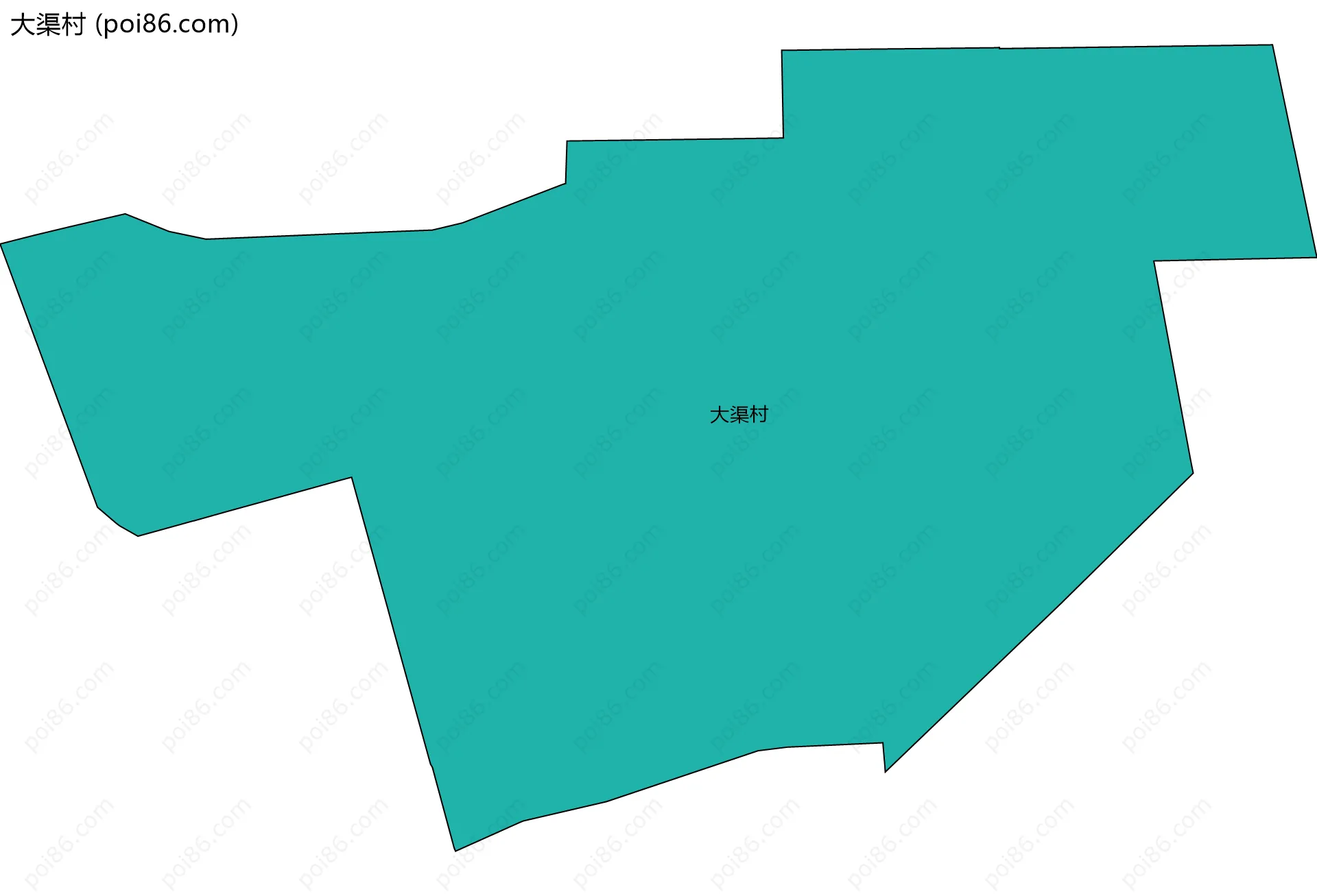 大渠村边界地图