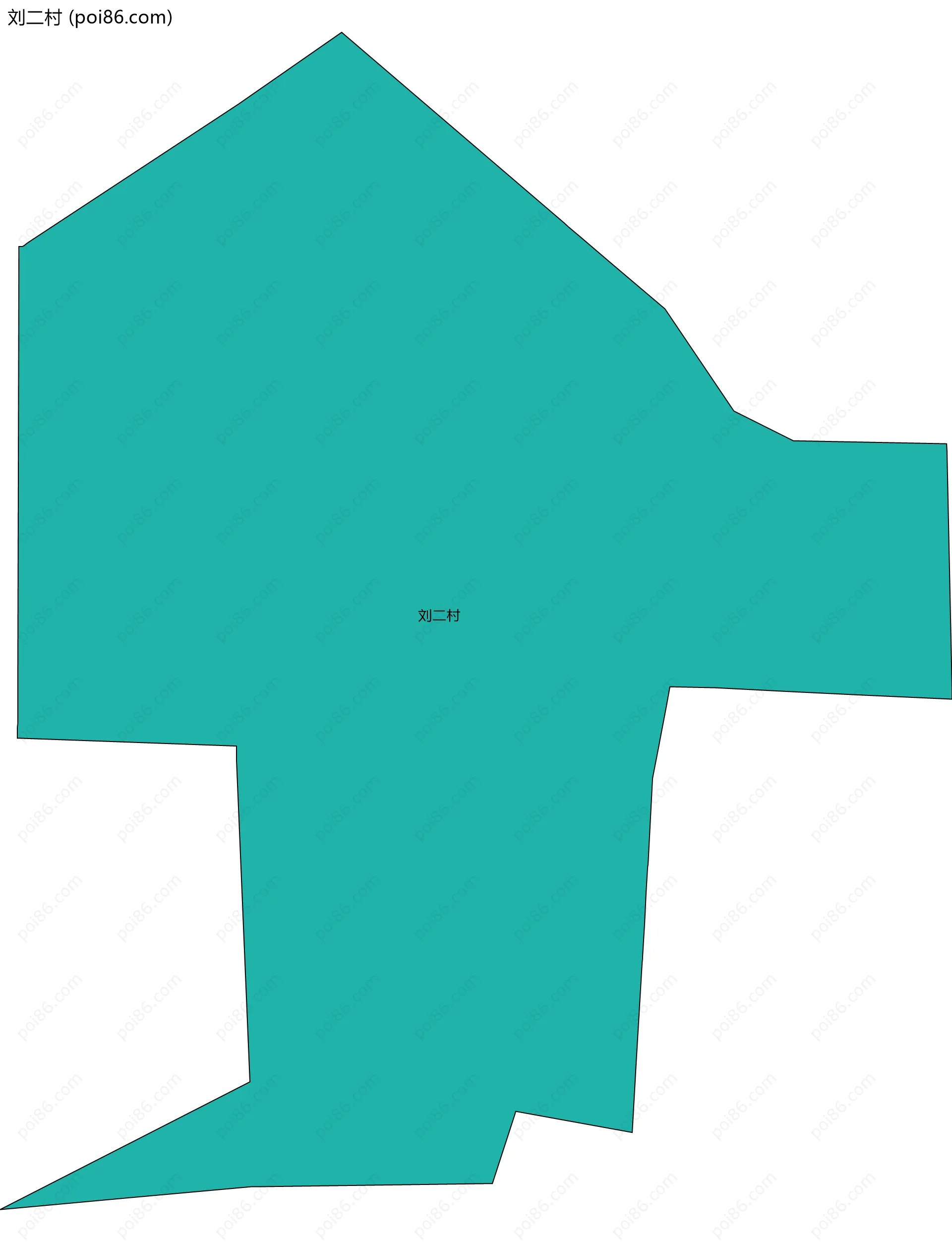 刘二村边界地图