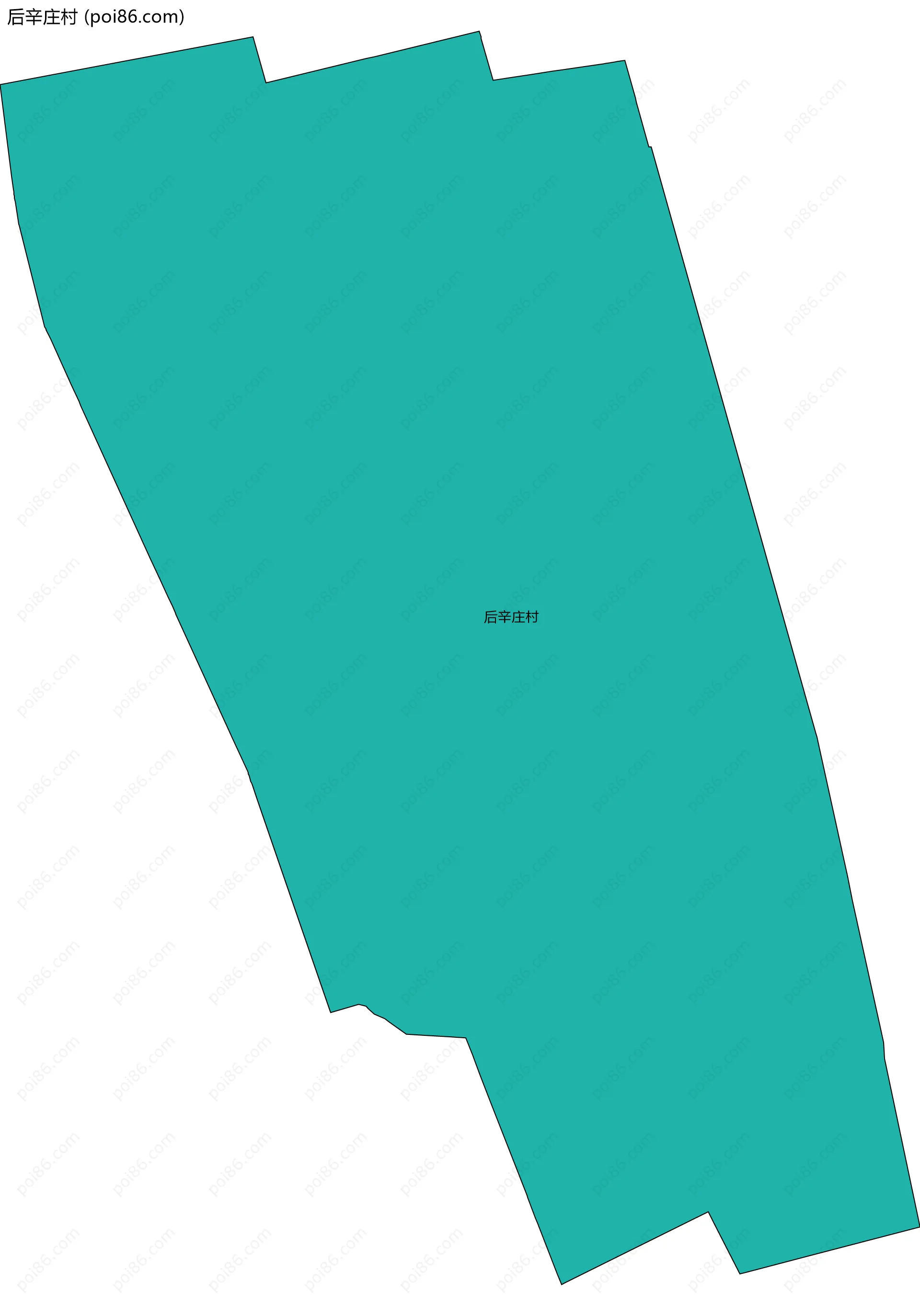后辛庄村边界地图