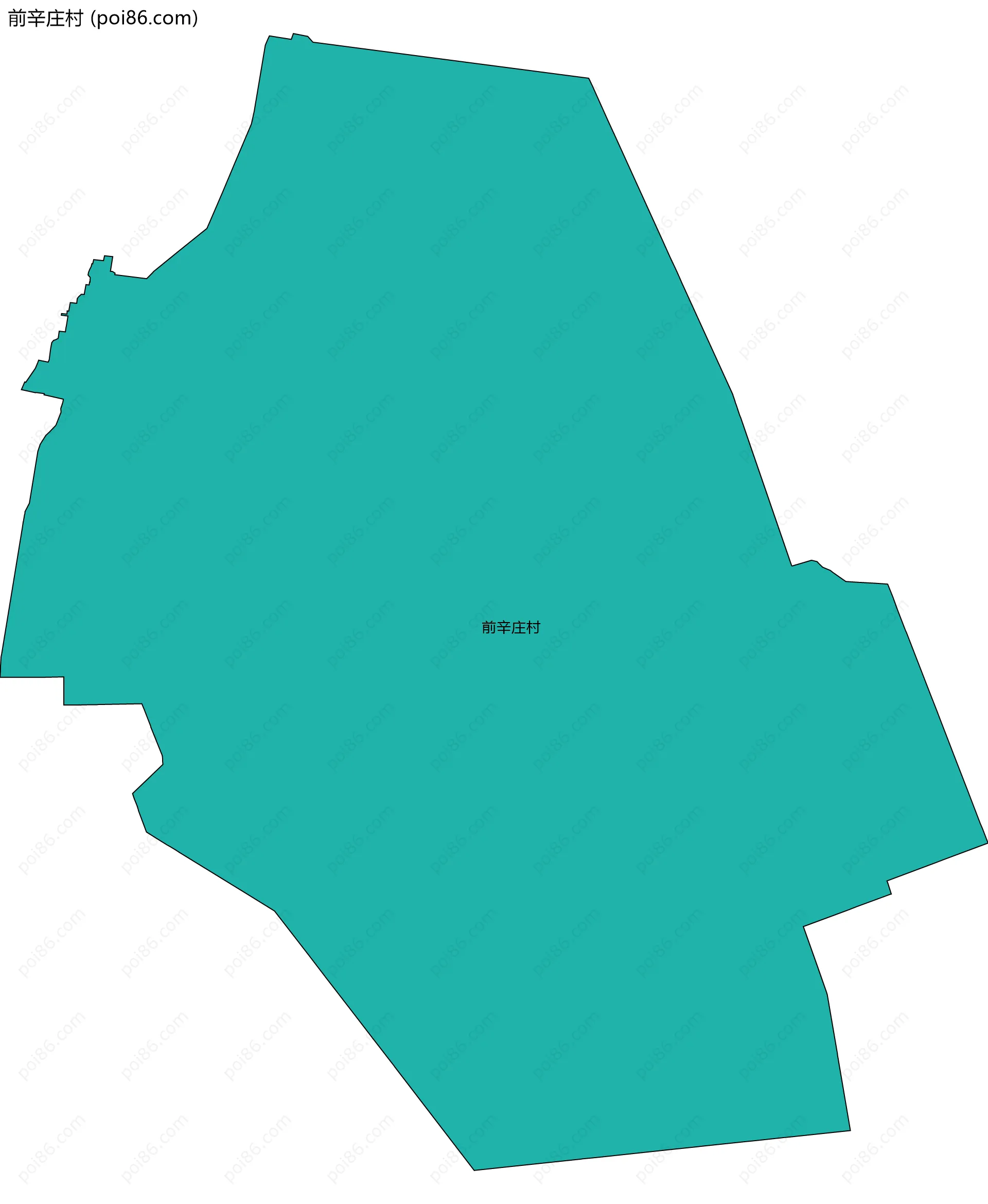 前辛庄村边界地图