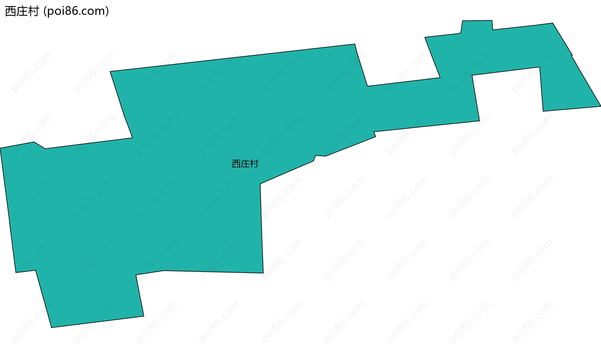 西庄村边界地图