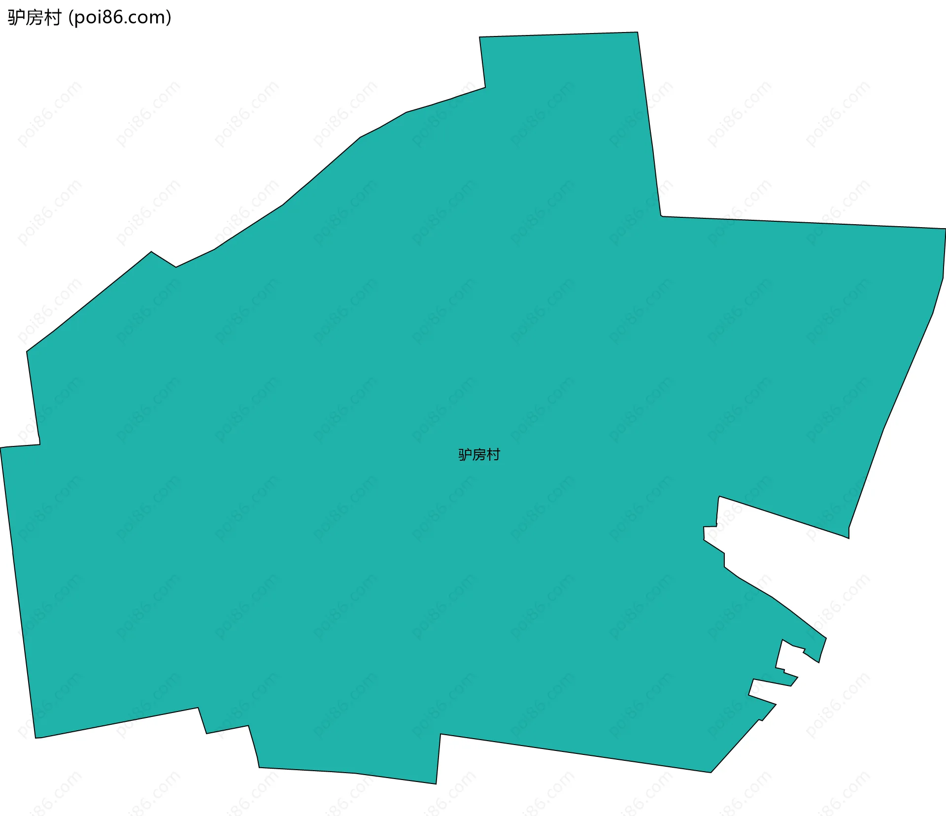 驴房村边界地图