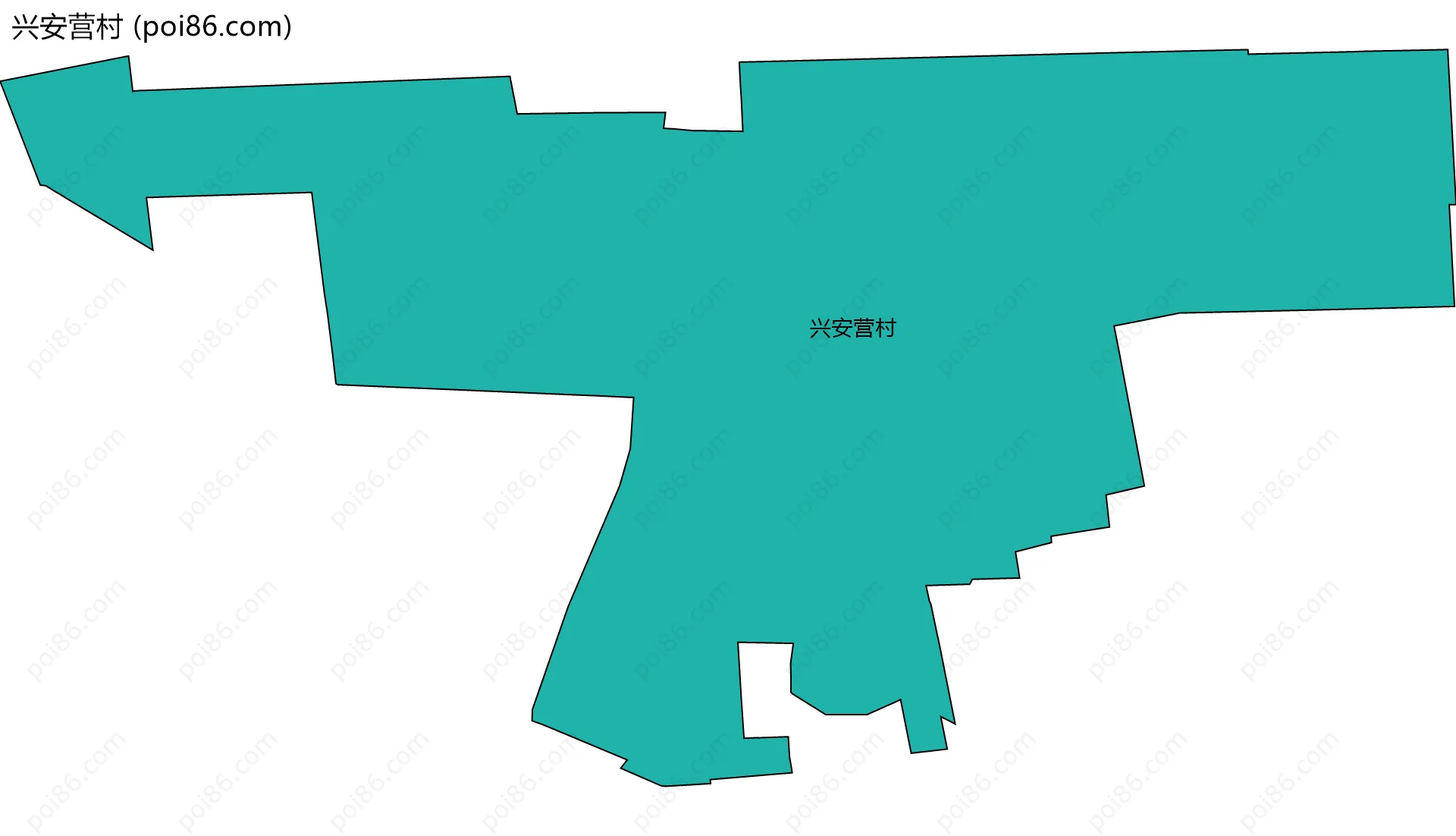 兴安营村边界地图