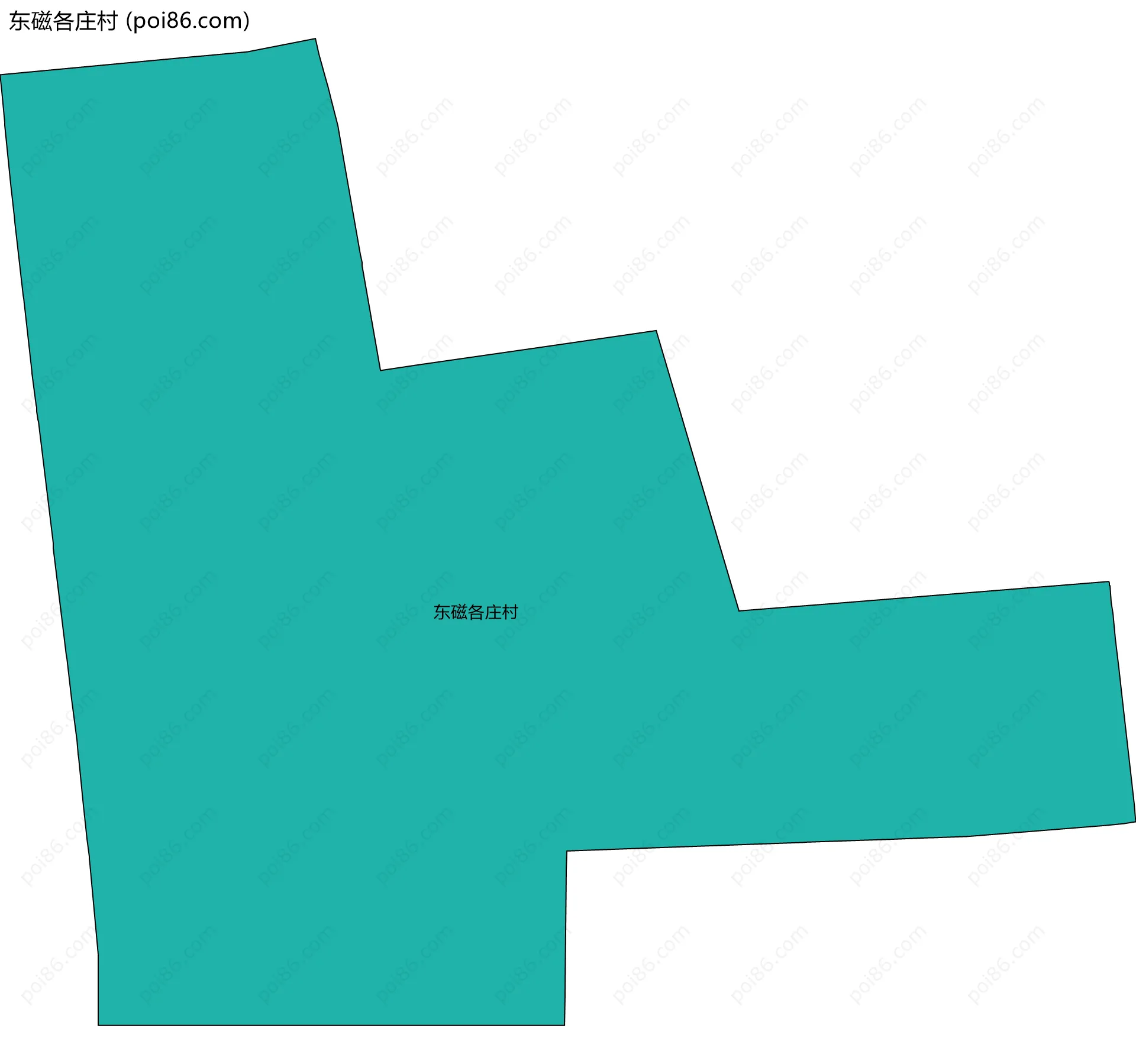 东磁各庄村边界地图
