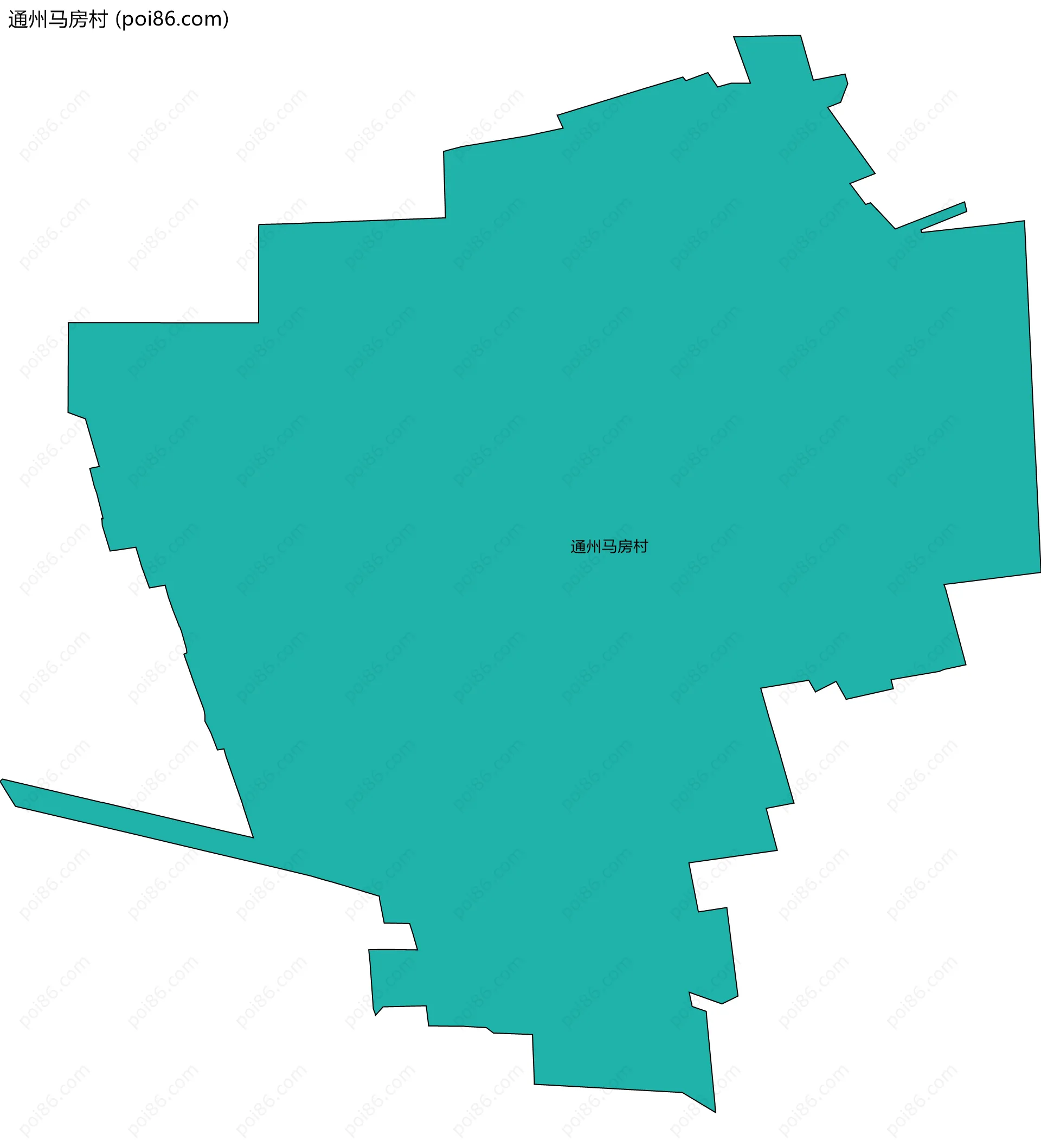 通州马房村边界地图