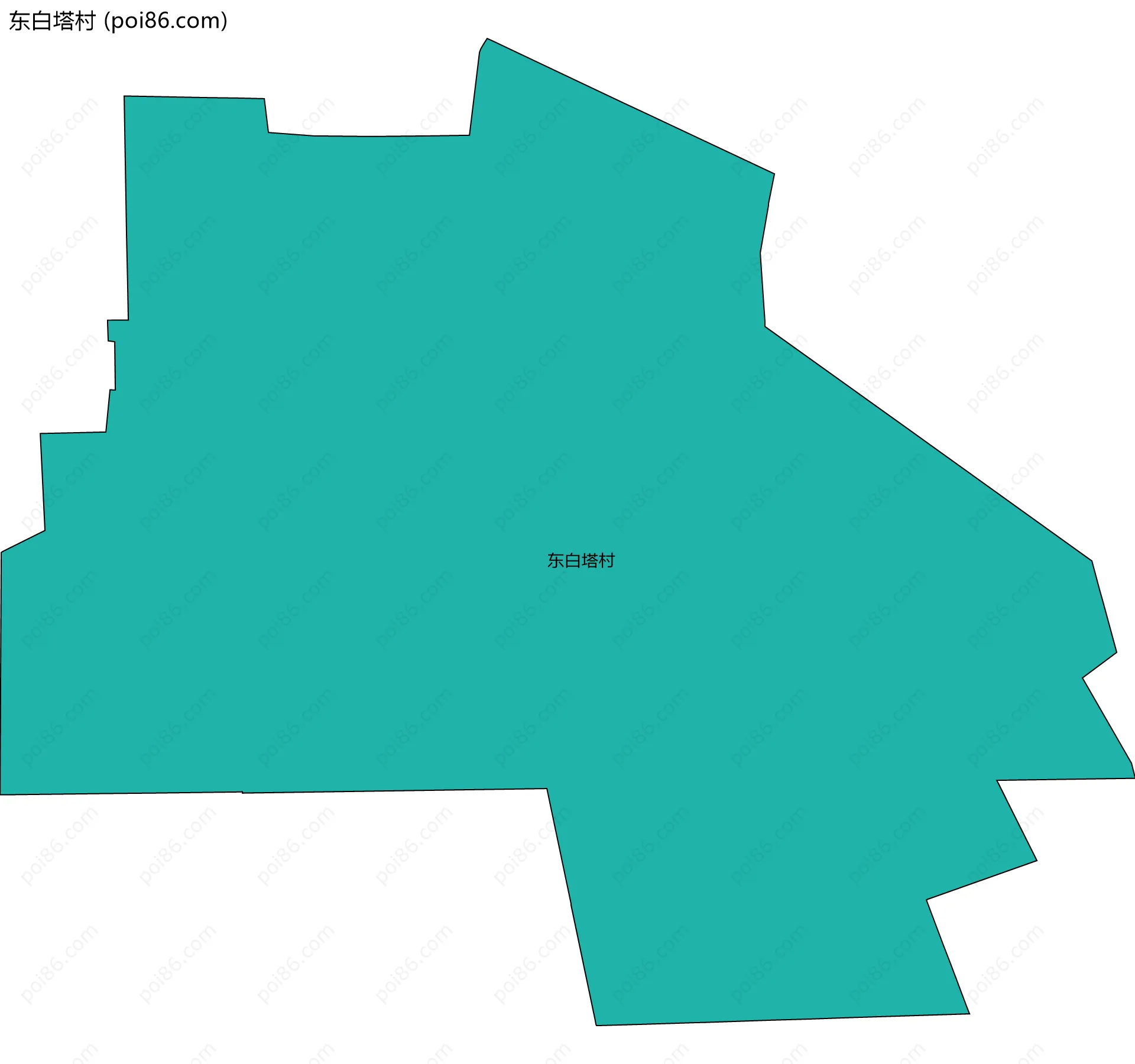 东白塔村边界地图