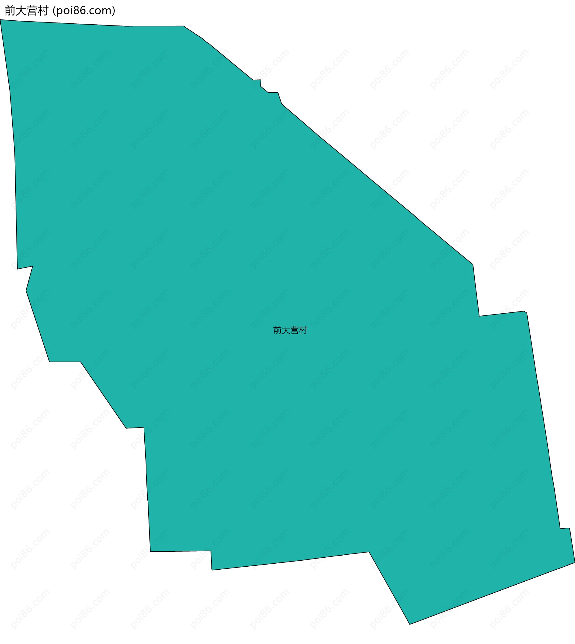 前大营村边界地图