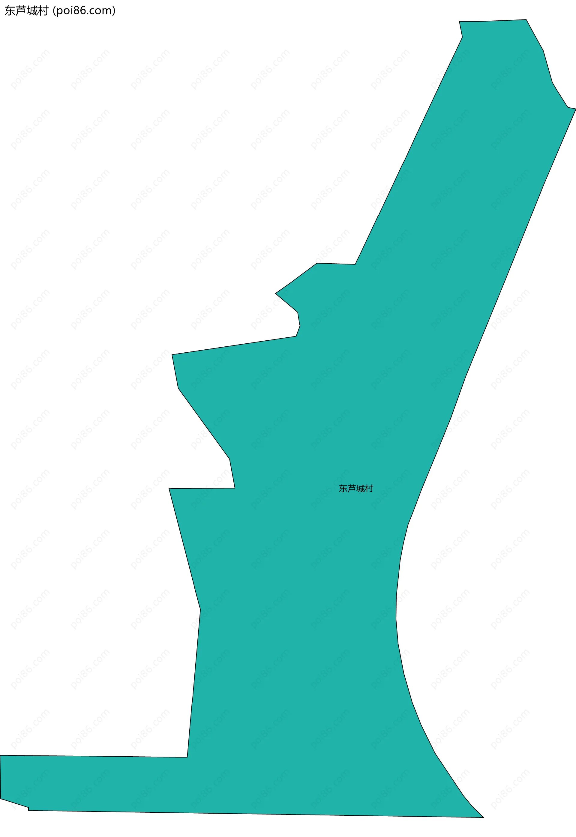 东芦城村边界地图