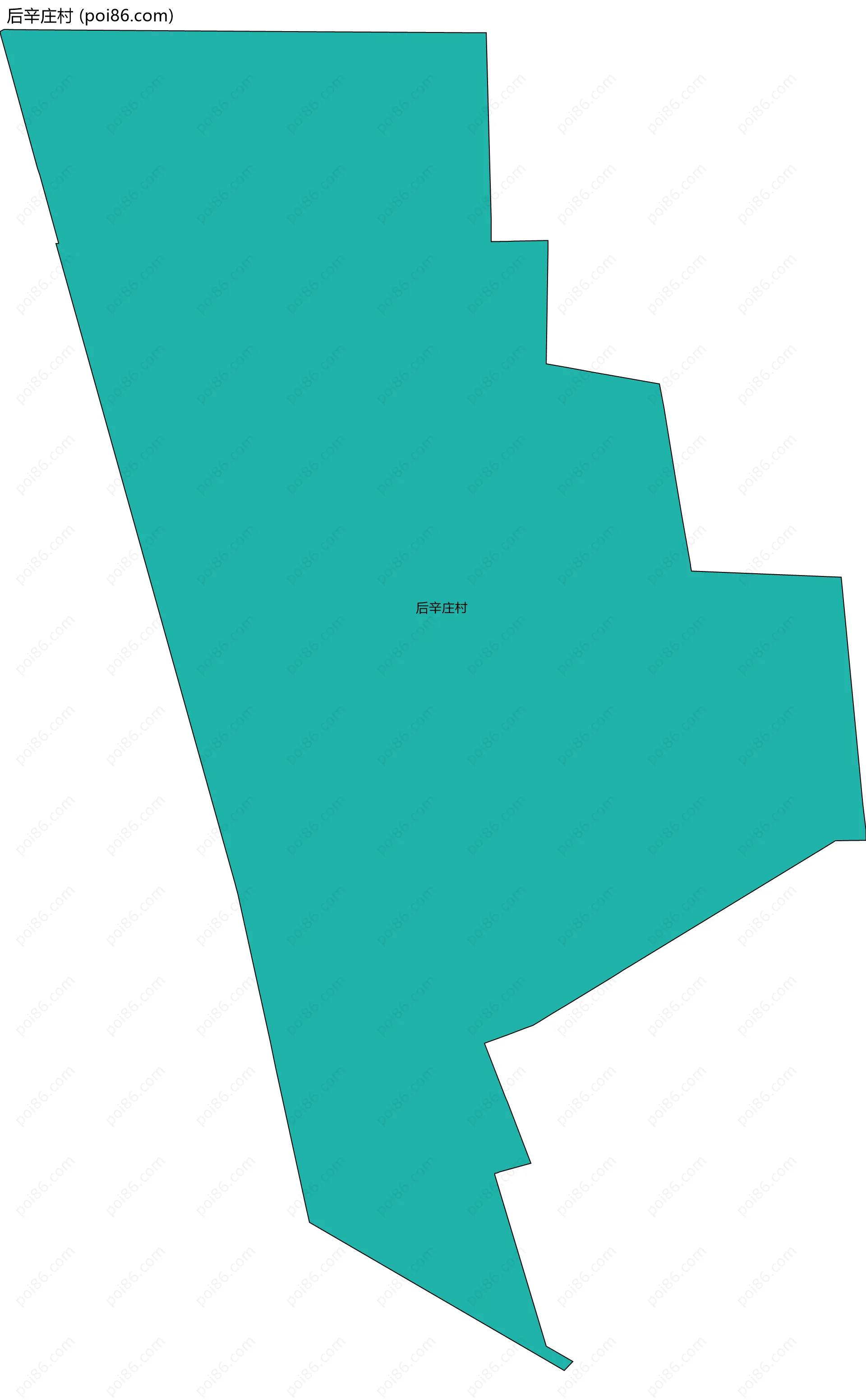后辛庄村边界地图
