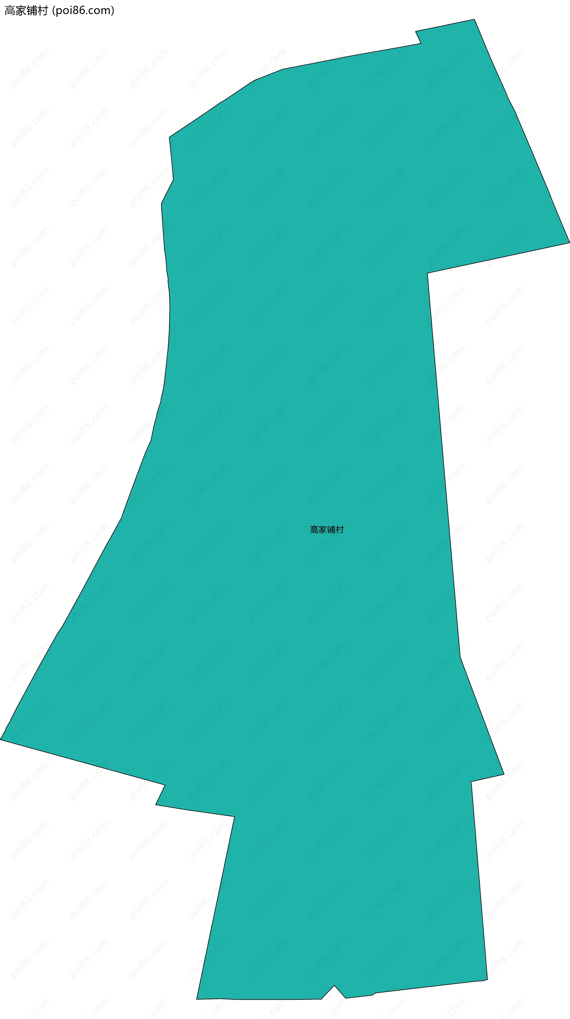 高家铺村边界地图