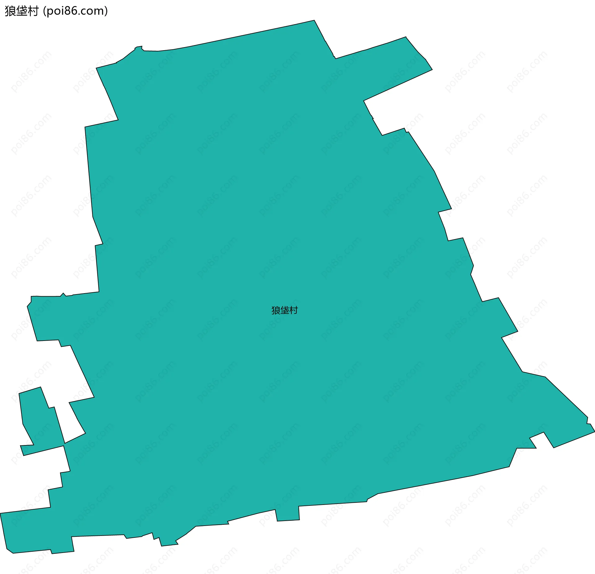 狼垡村边界地图