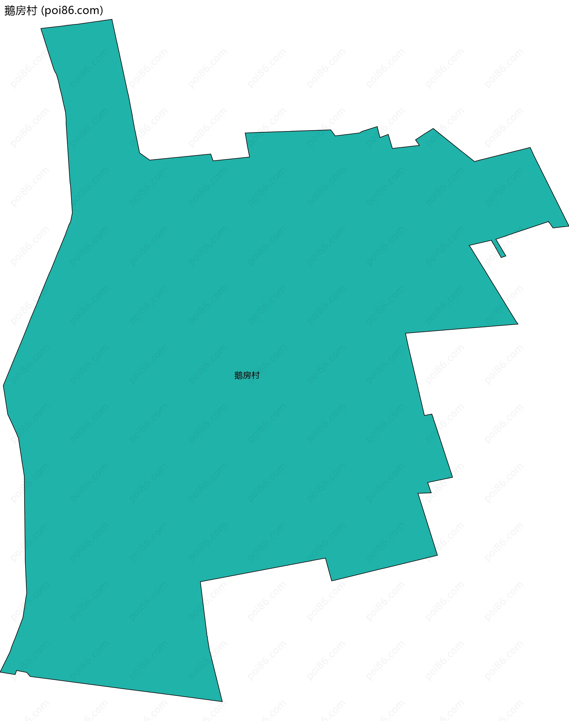 鹅房村边界地图