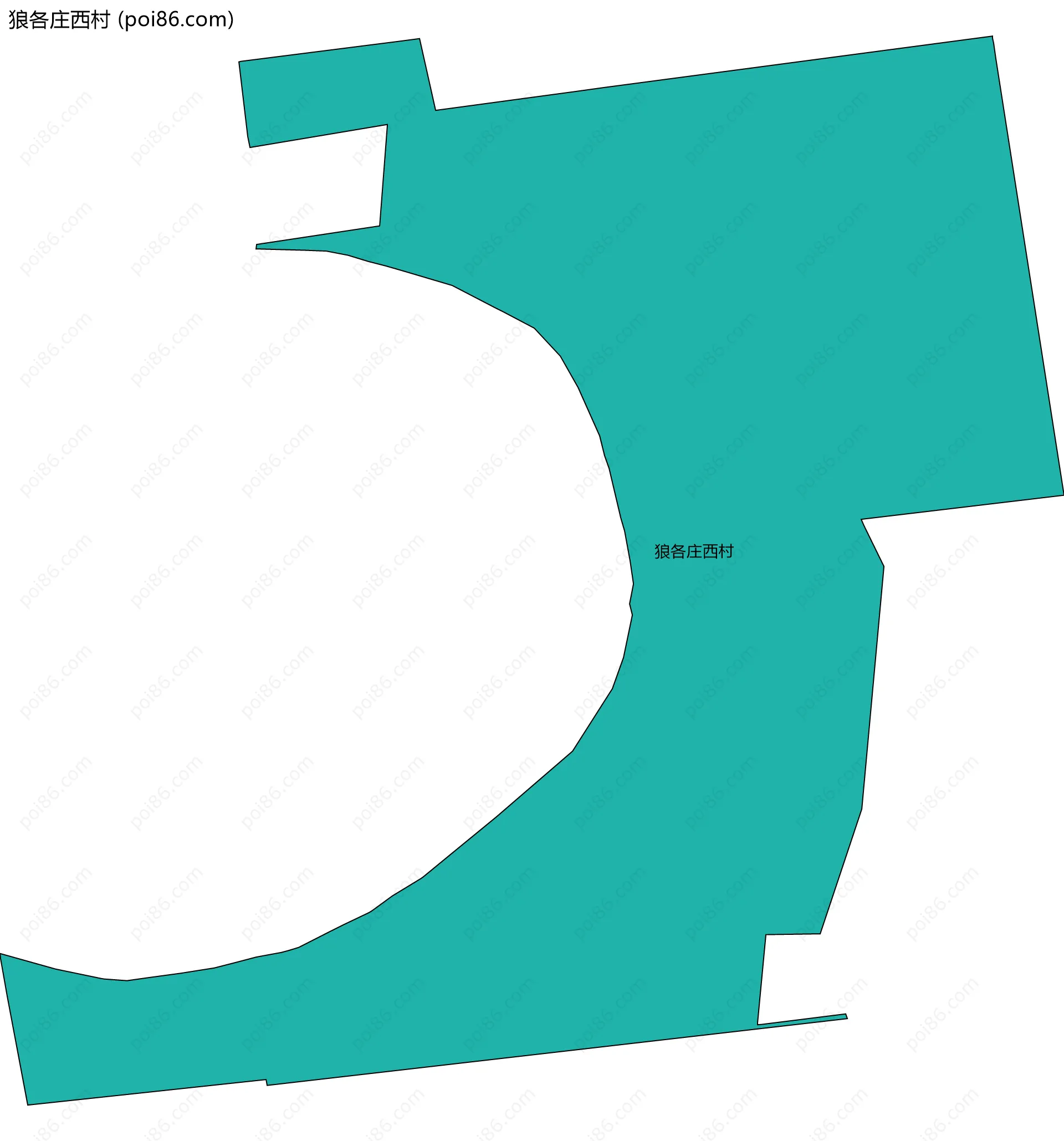 狼各庄西村边界地图