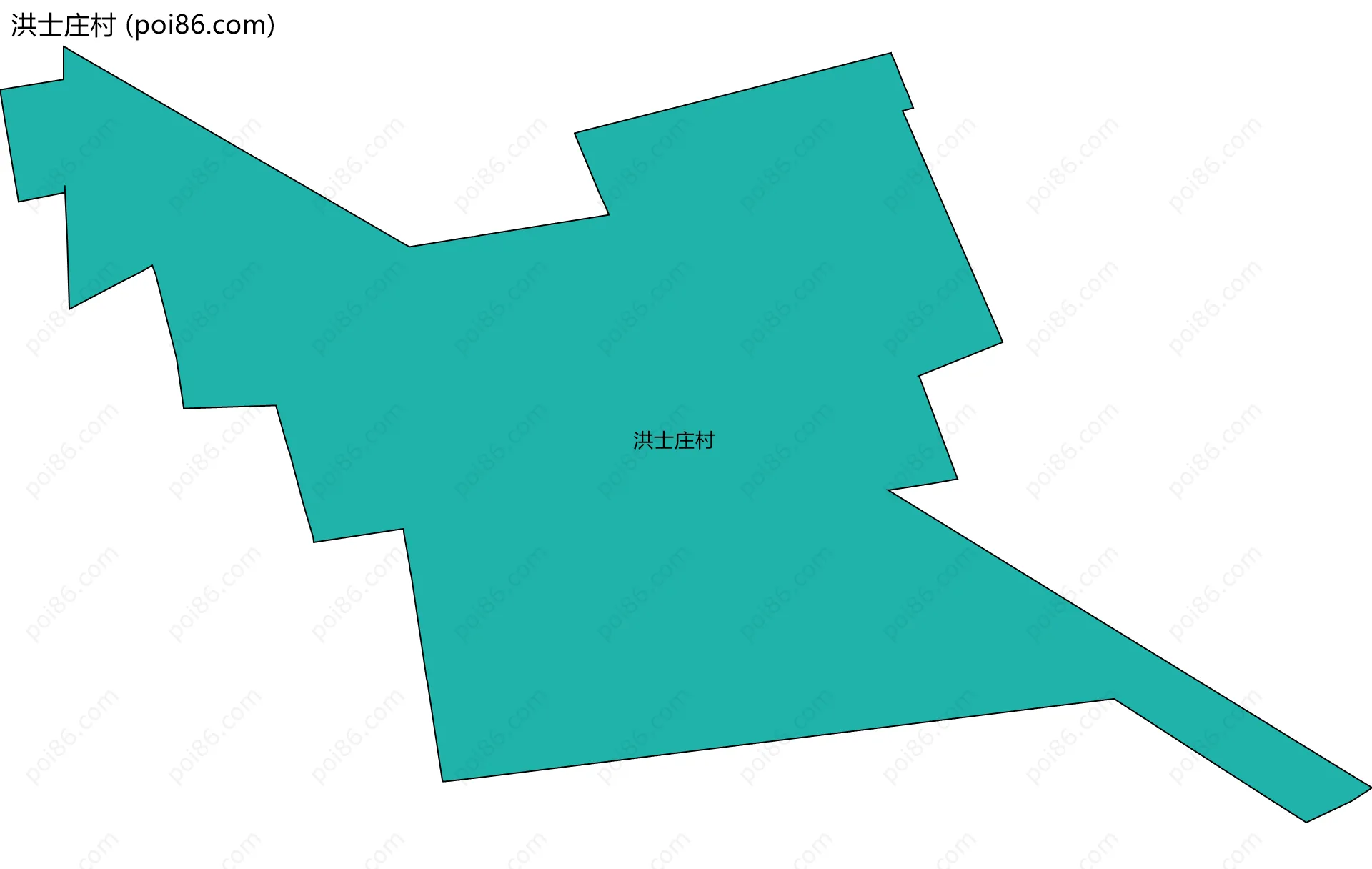 洪士庄村边界地图