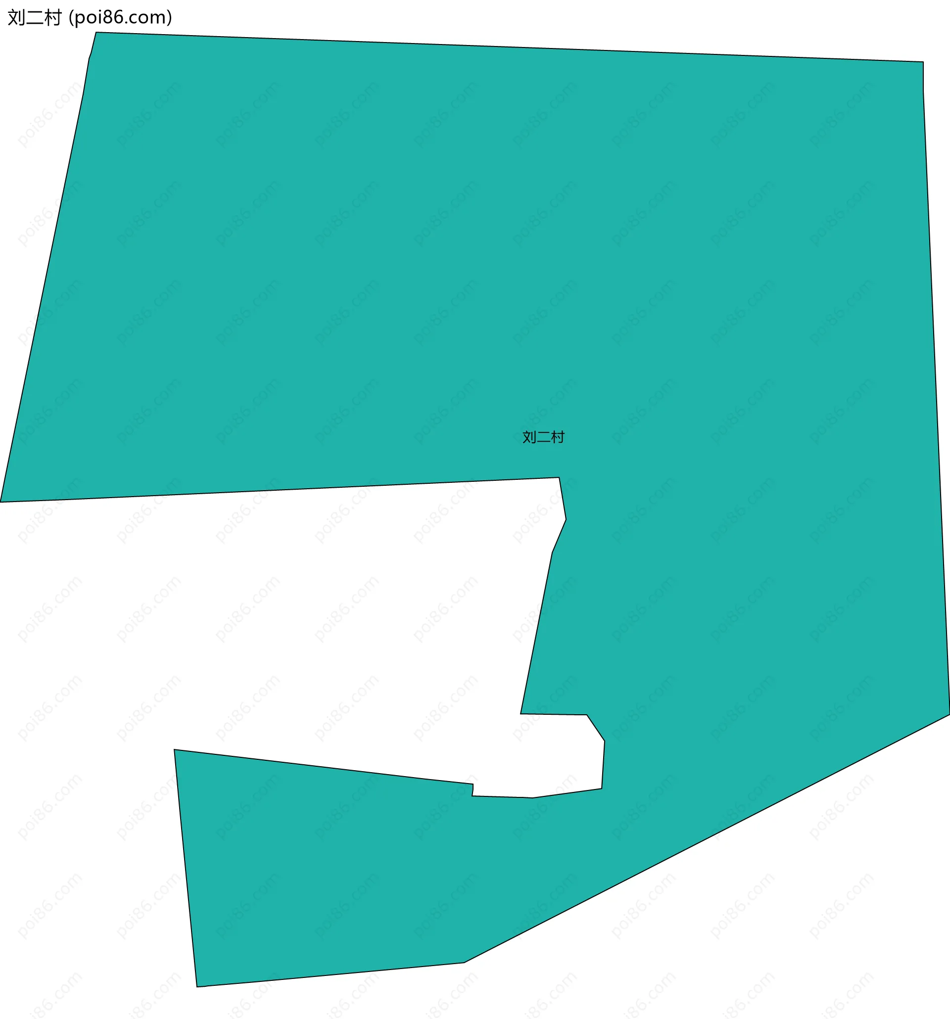 刘二村边界地图