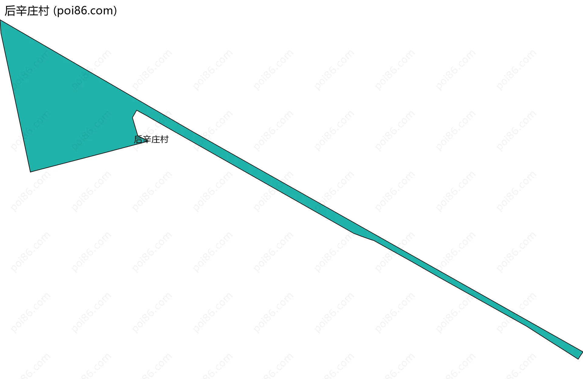 后辛庄村边界地图