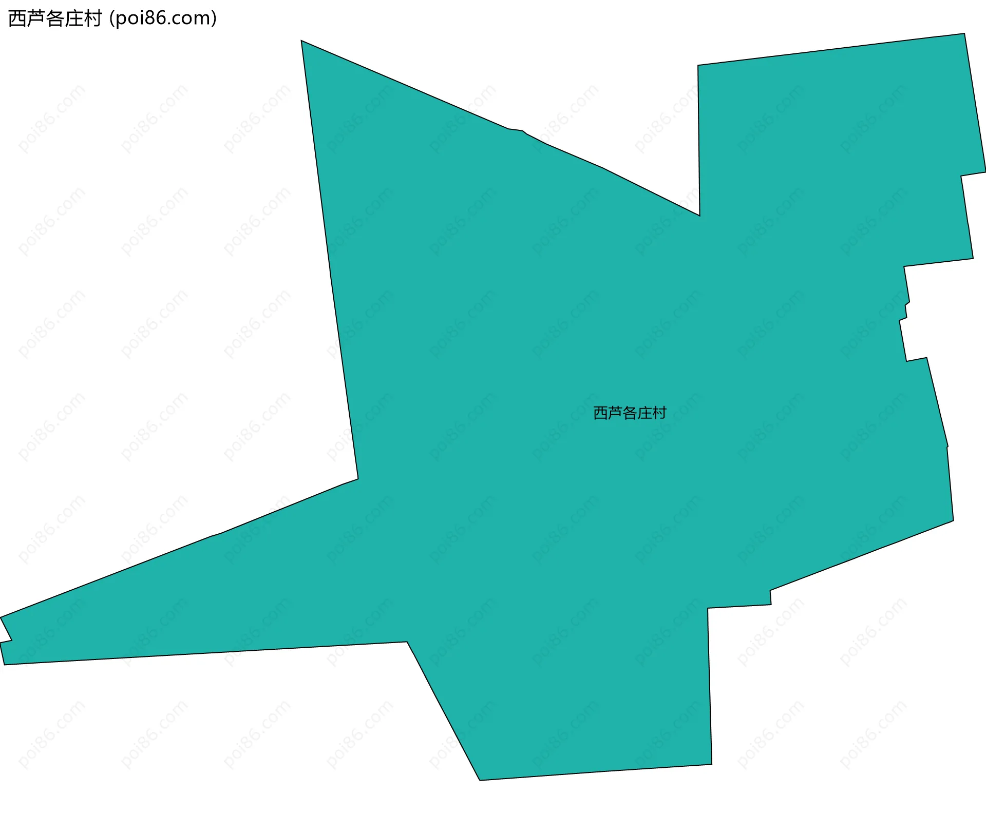 西芦各庄村边界地图