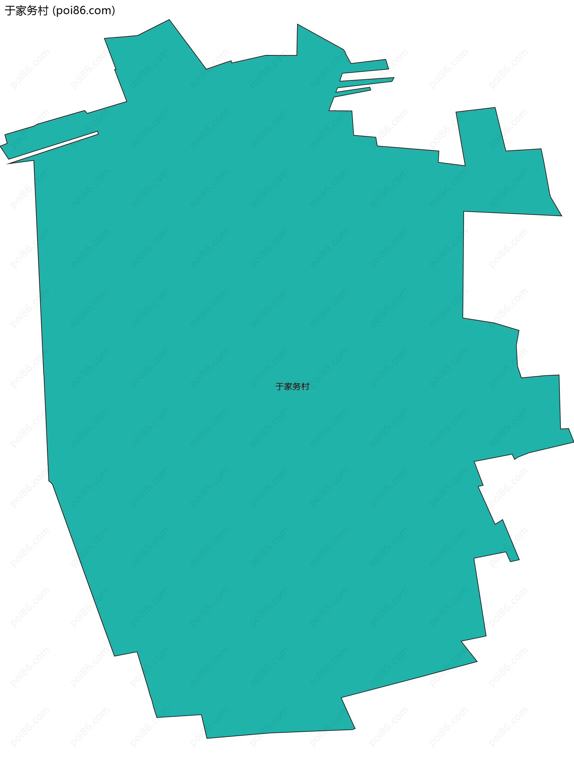 于家务村边界地图