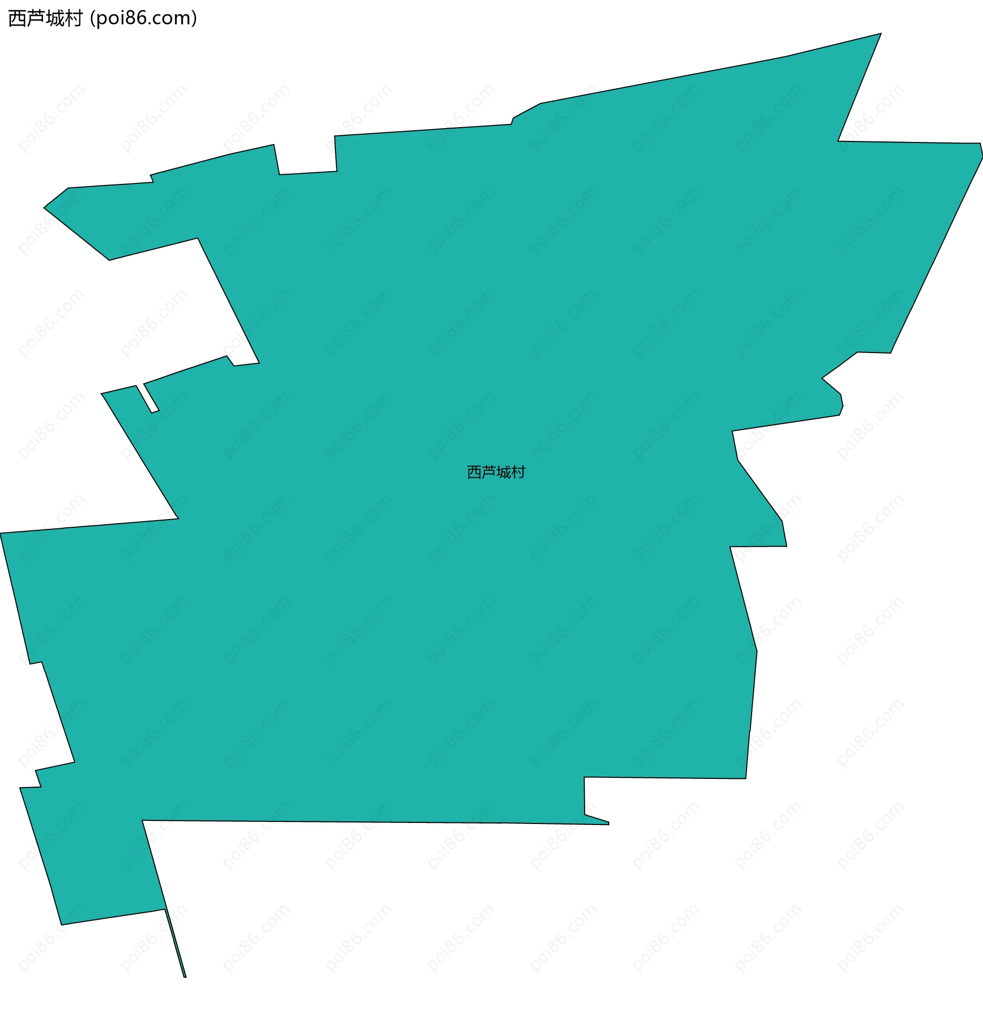 西芦城村边界地图
