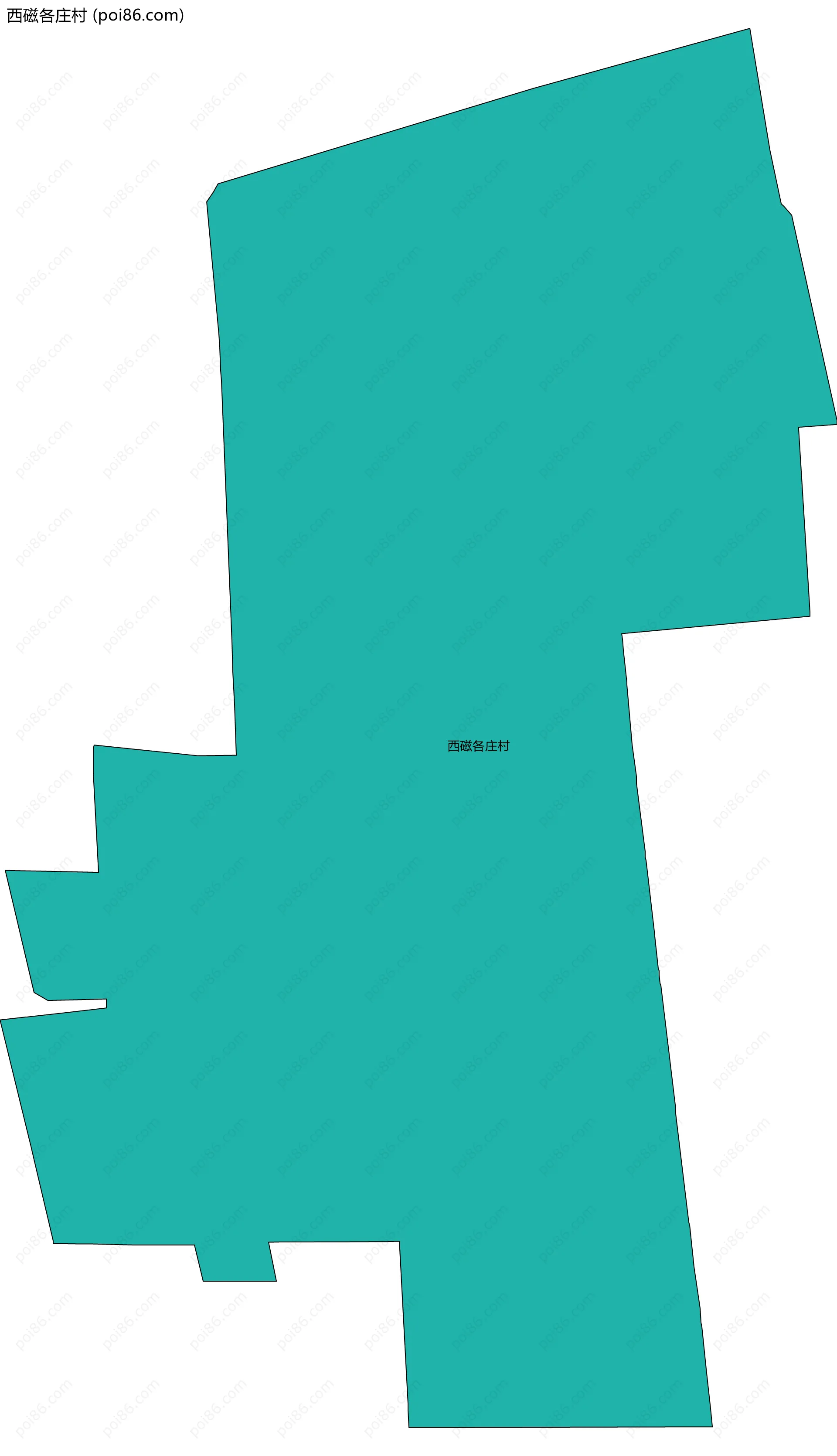 西磁各庄村边界地图