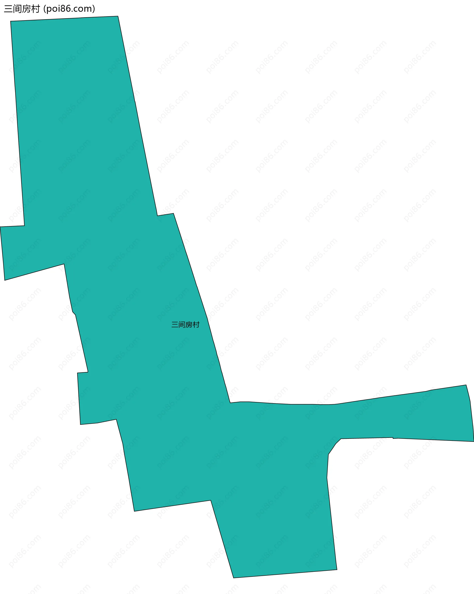 三间房村边界地图