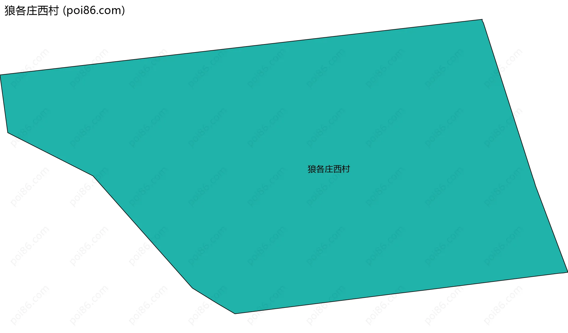 狼各庄西村边界地图
