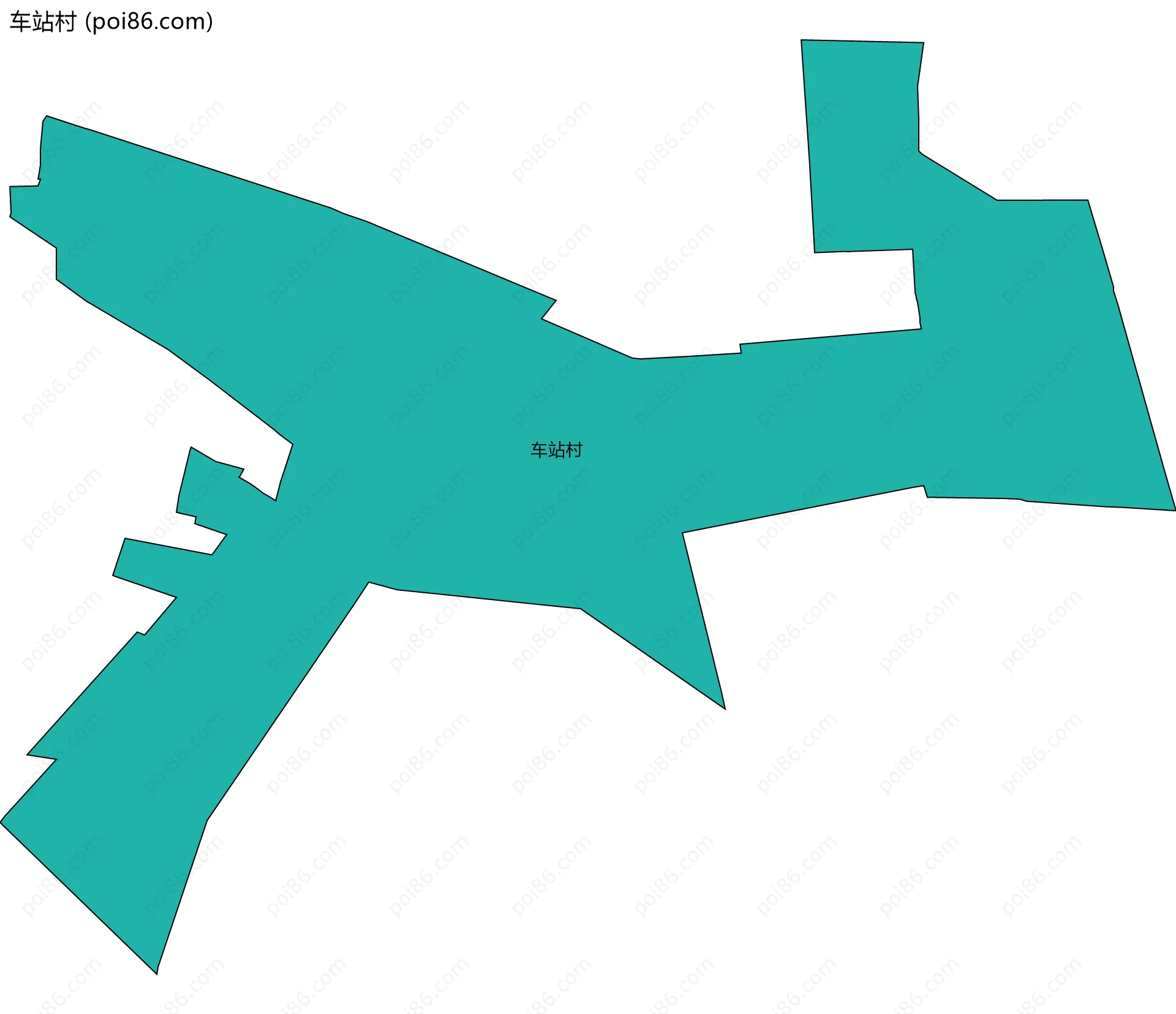 车站村边界地图