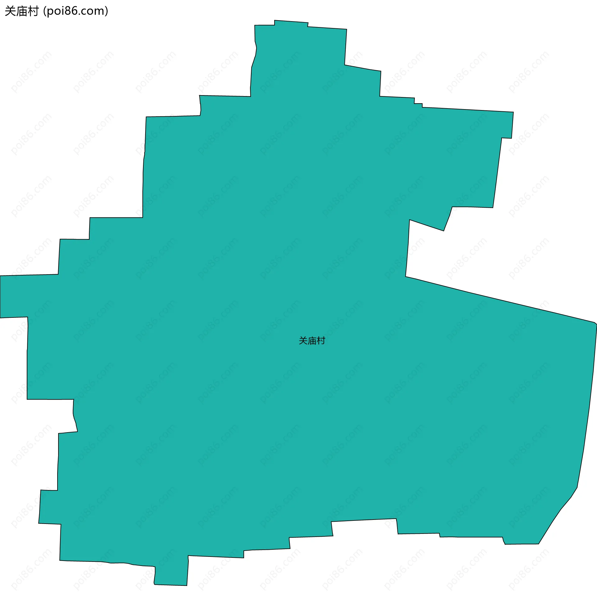关庙村边界地图