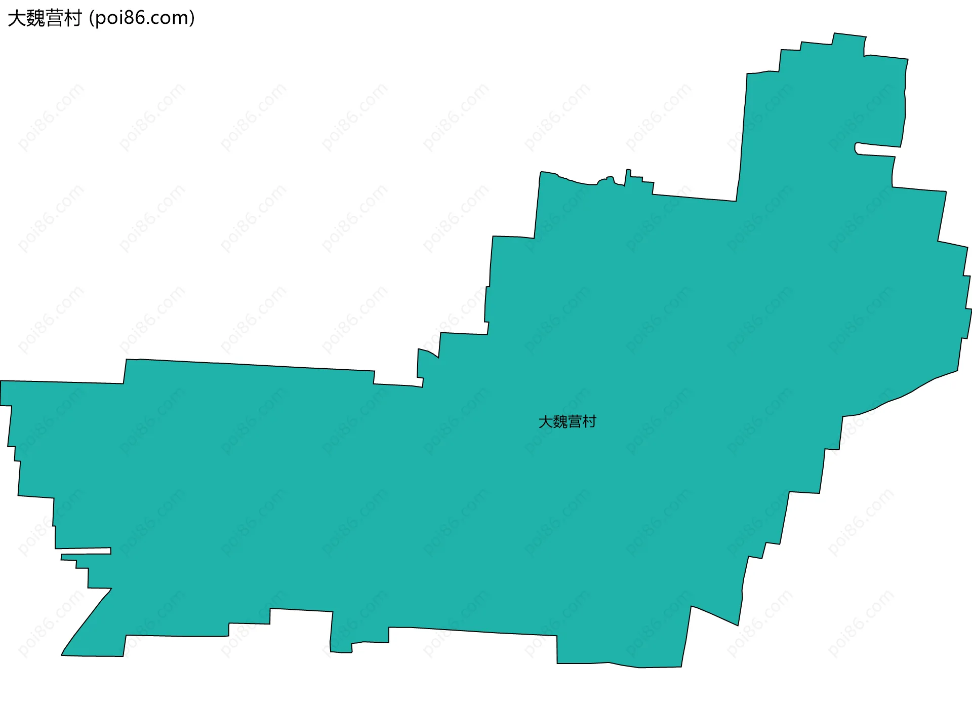 大魏营村边界地图