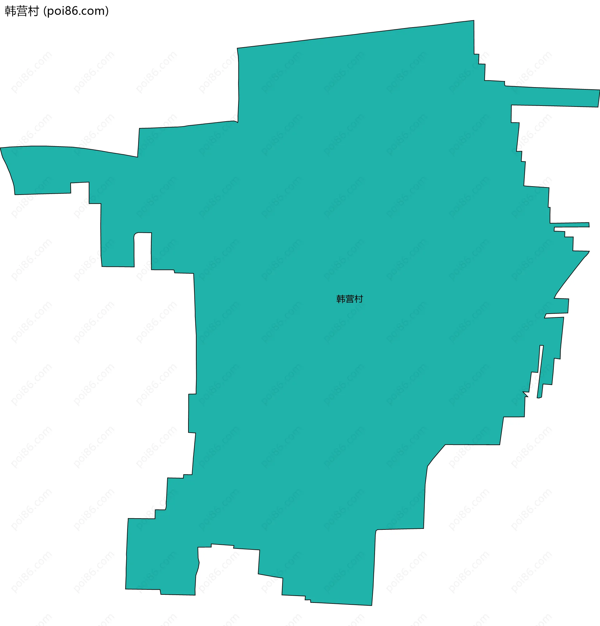 韩营村边界地图