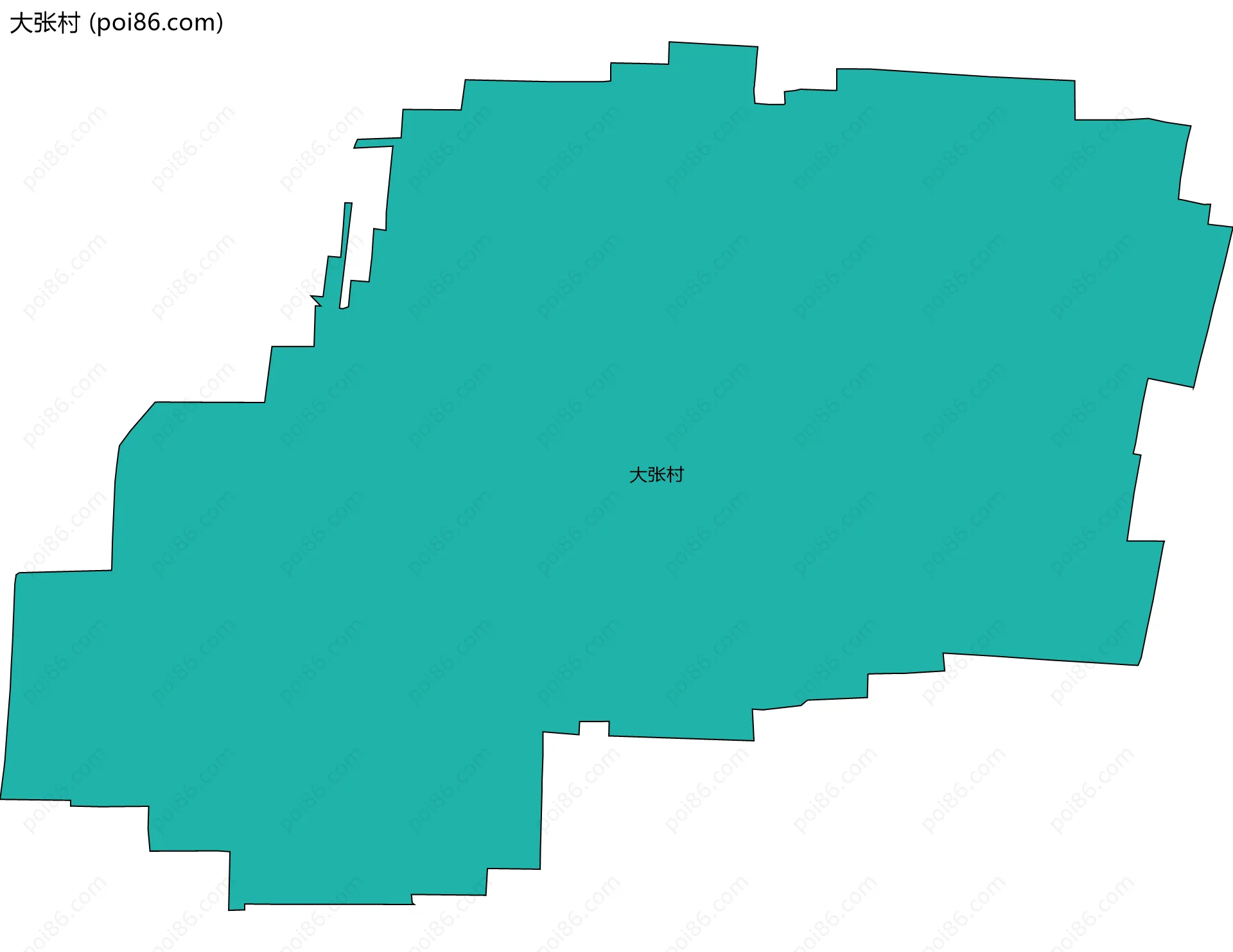 大张村边界地图