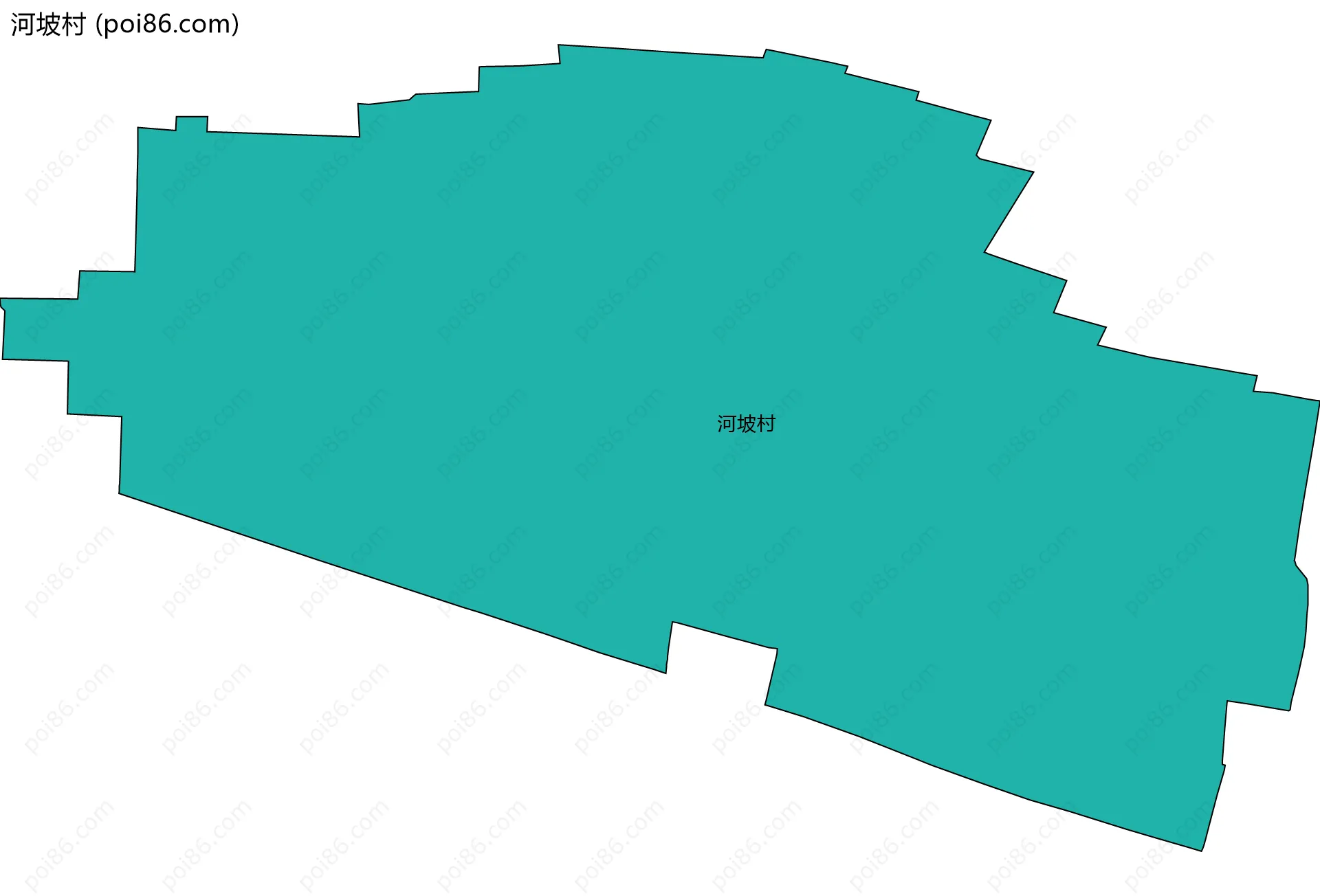 河坡村边界地图