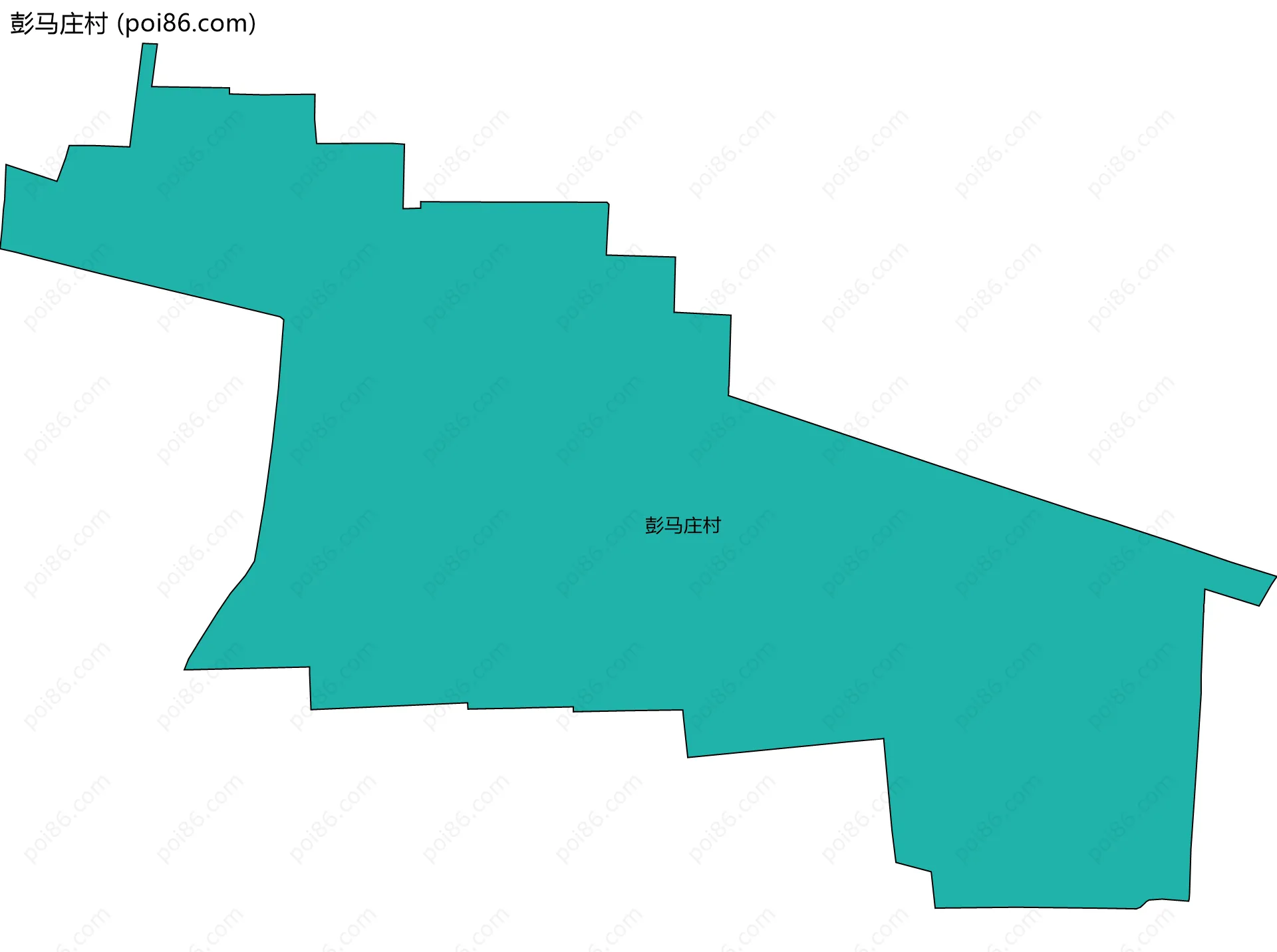 彭马庄村边界地图