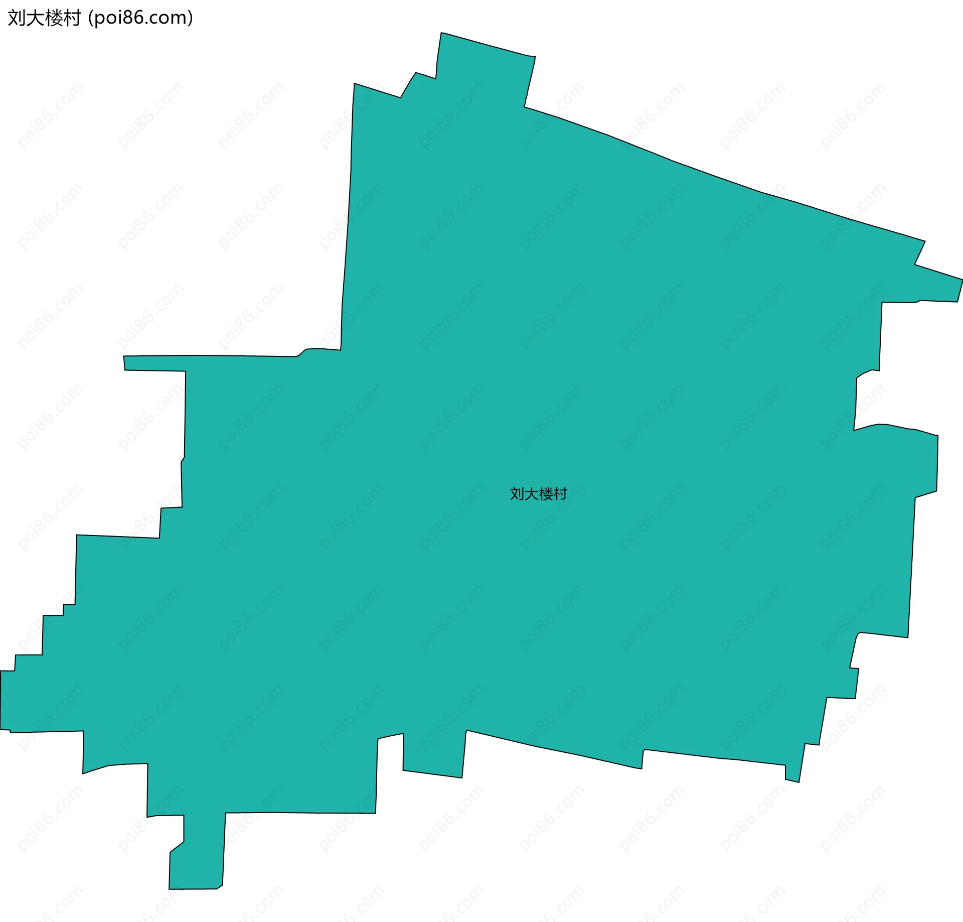 刘大楼村边界地图