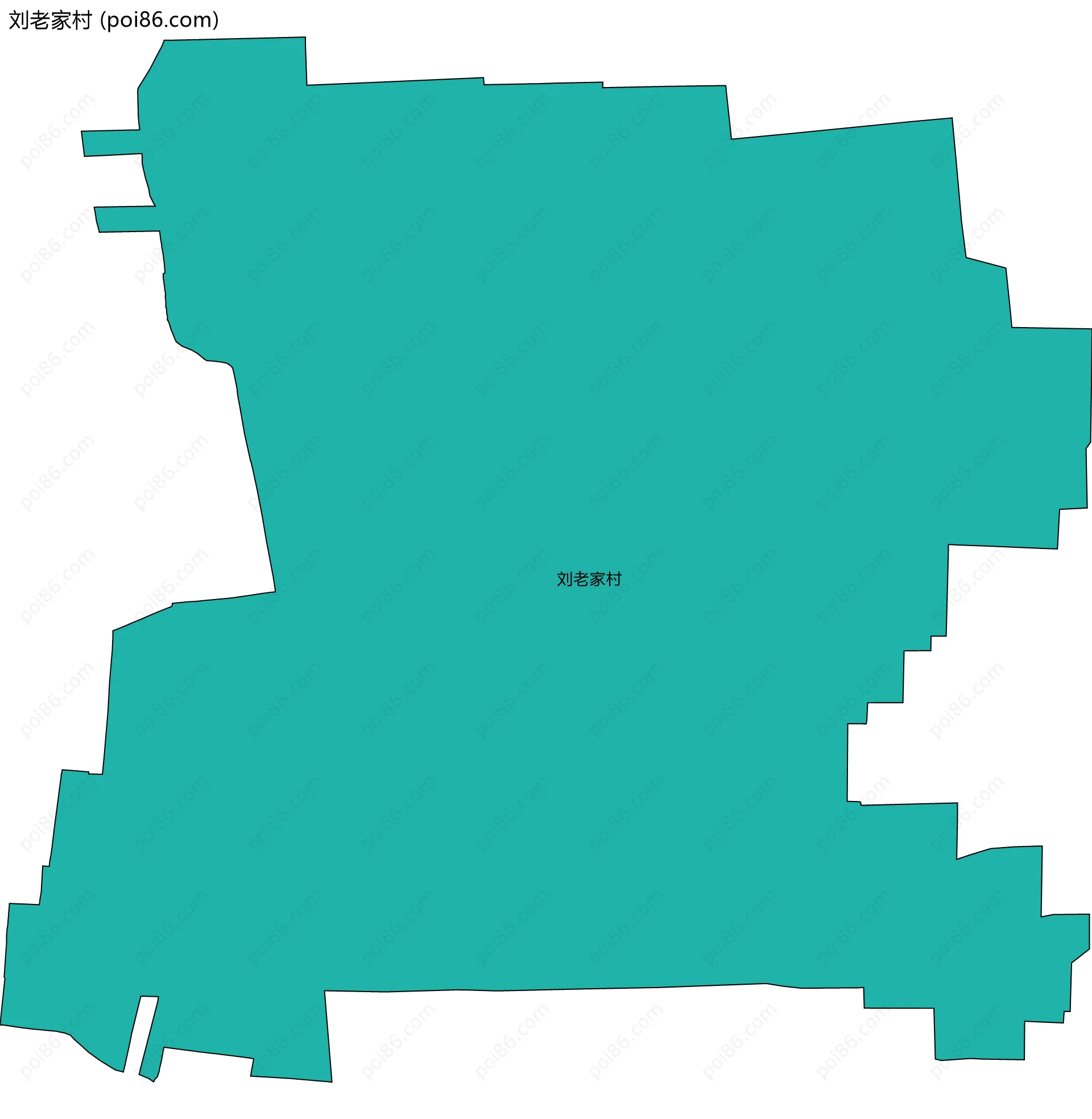 刘老家村边界地图