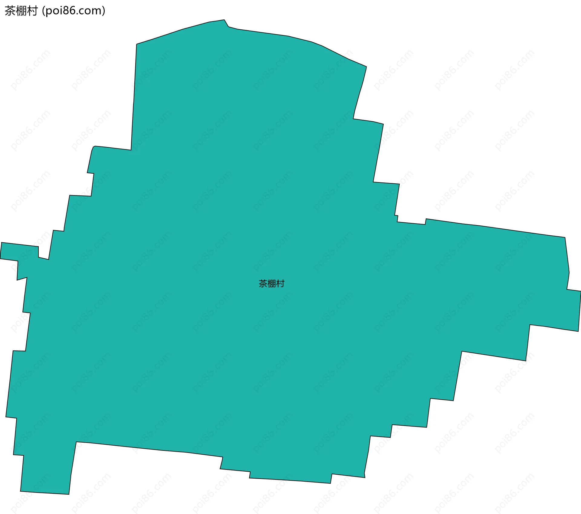 茶棚村边界地图
