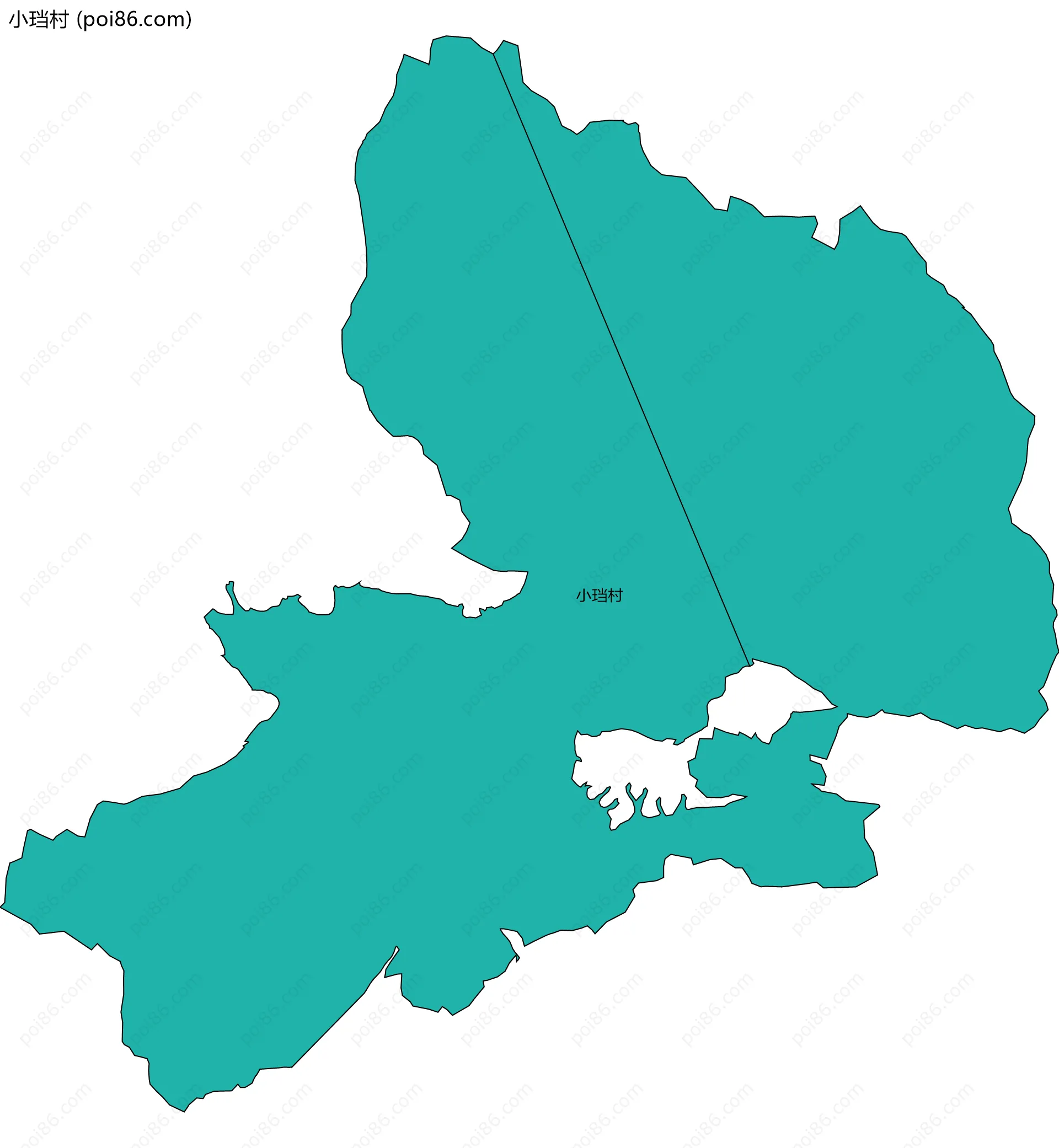 小珰村边界地图
