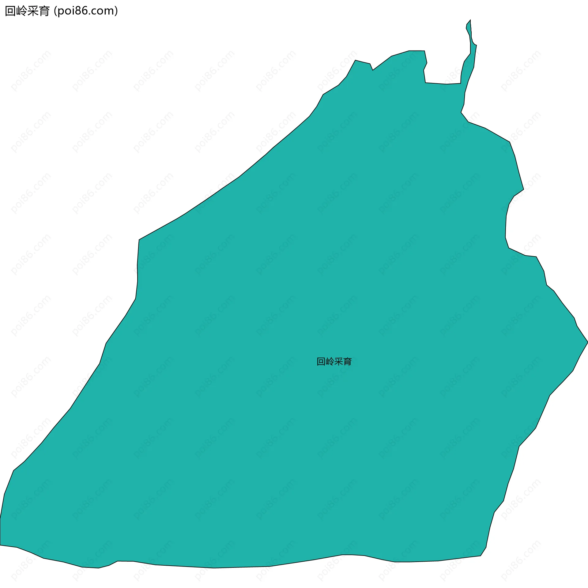 回岭采育边界地图