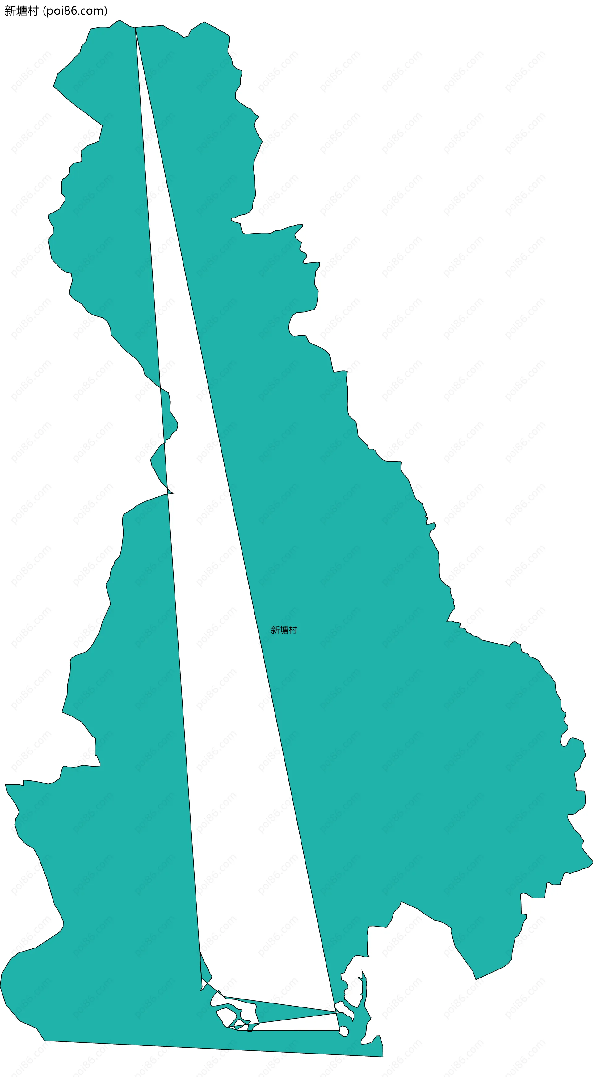 新塘村边界地图