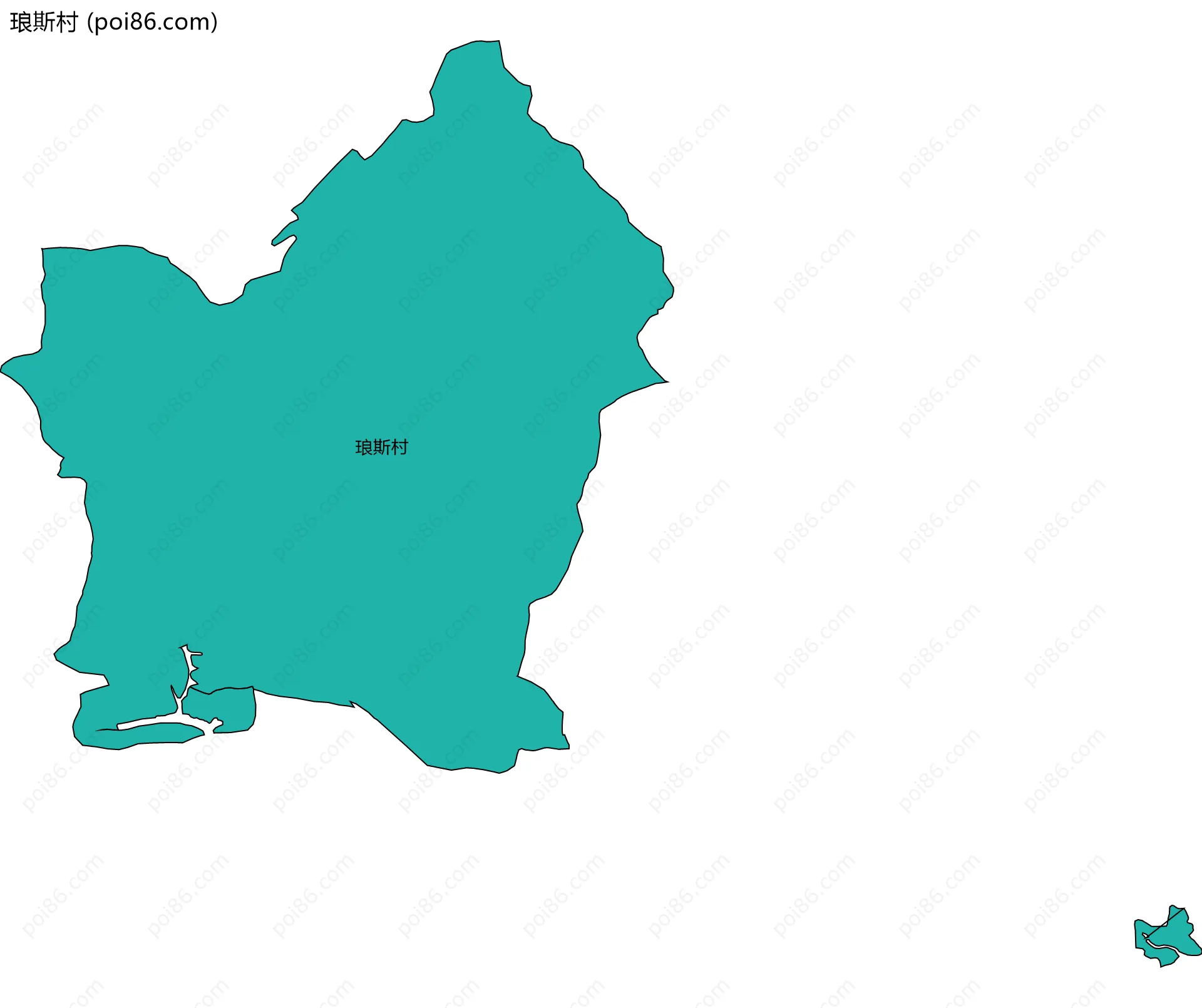 琅斯村边界地图