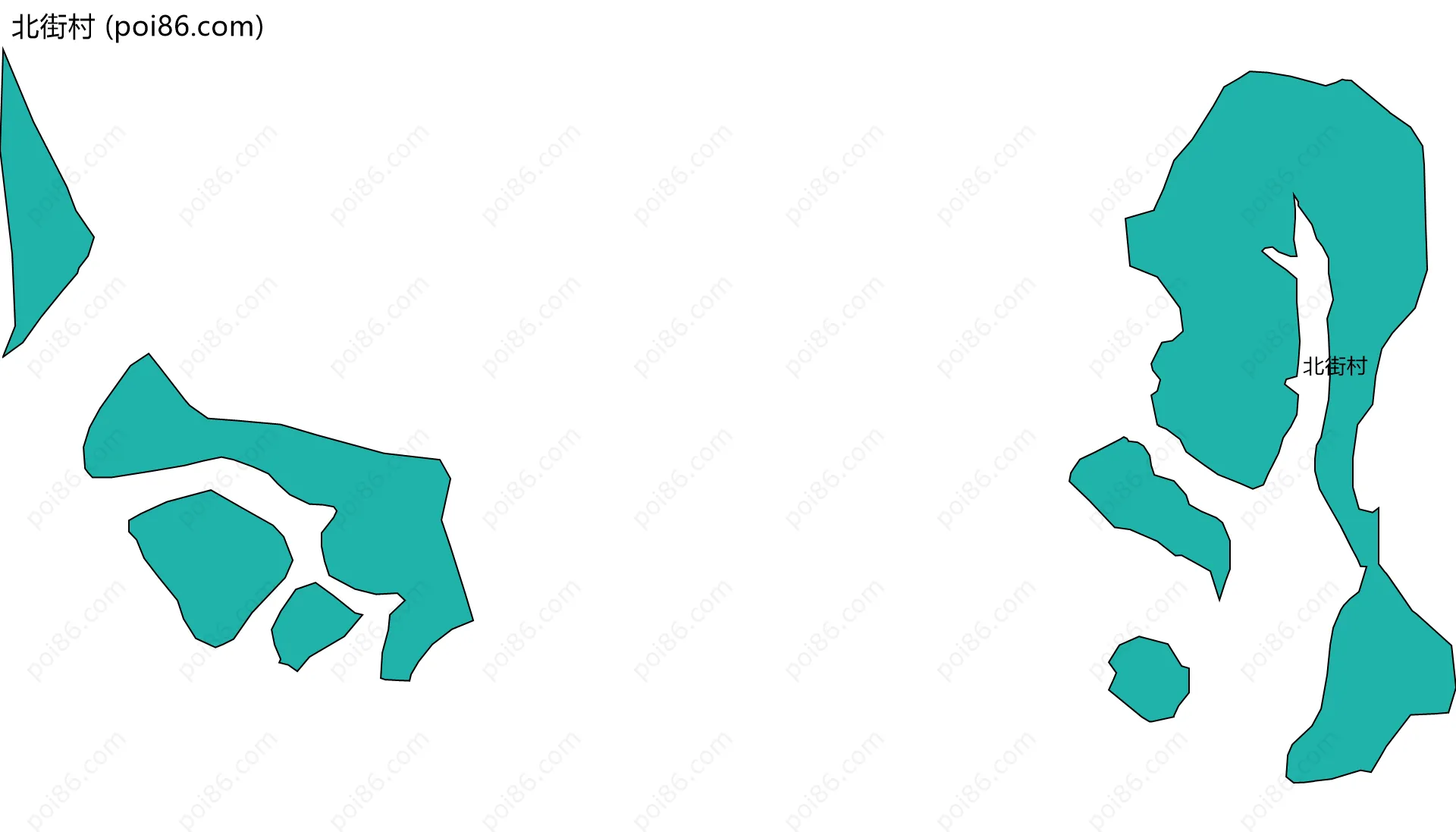 北街村边界地图